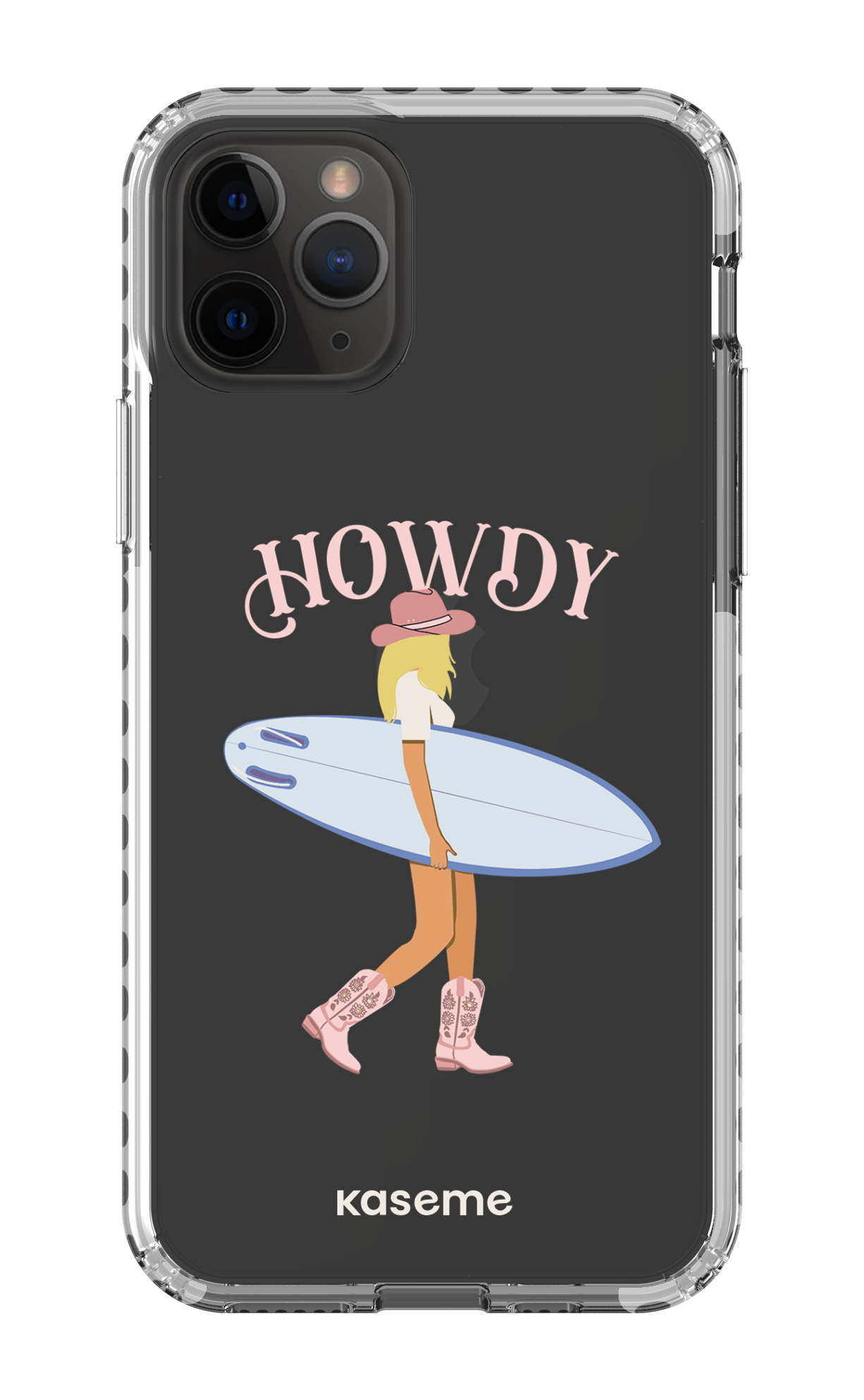 iPhone 11 Pro Clear Case - White Westsea Pink Clear Case -