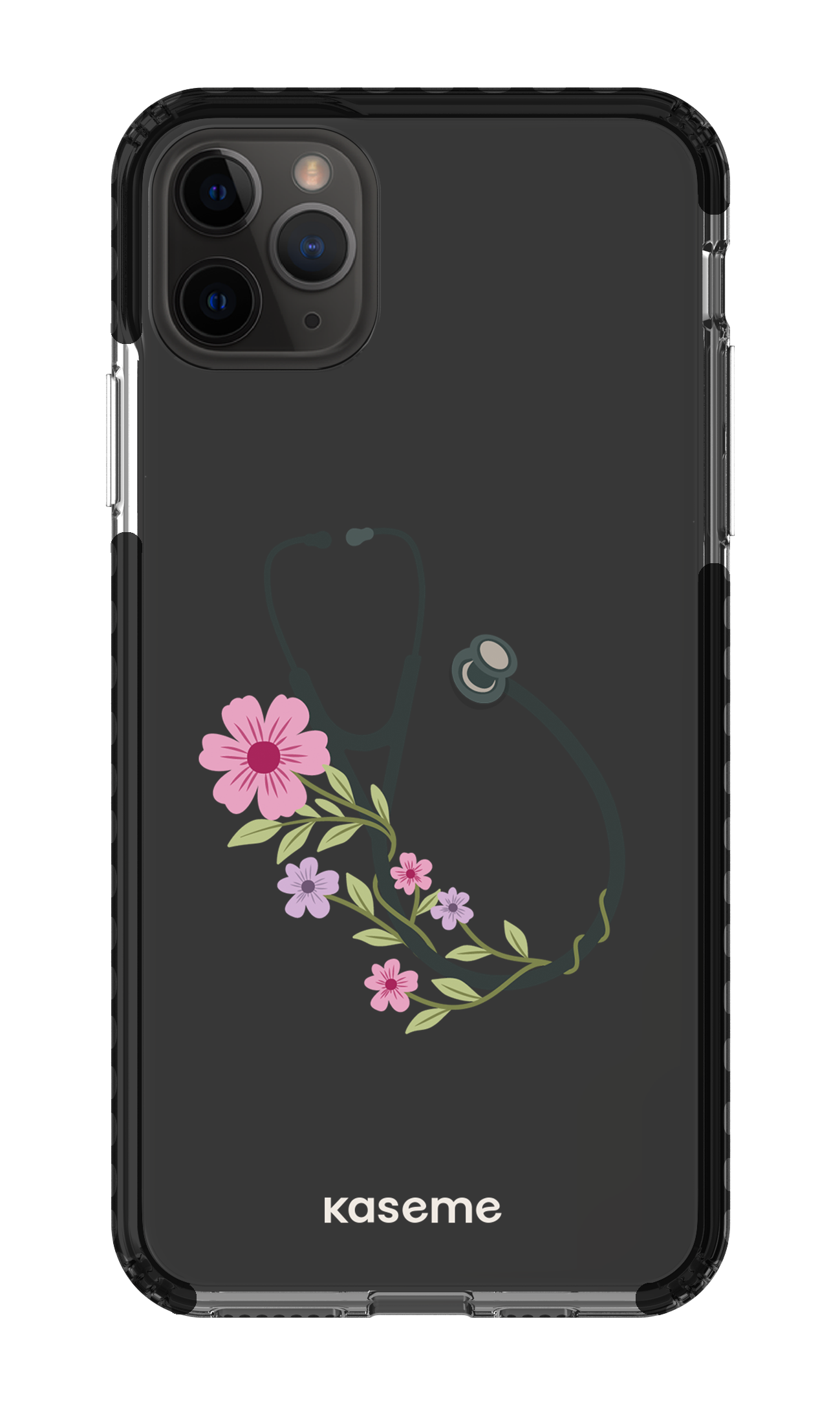 iPhone 11 Pro Max Clear Case - Black Blossom Beat Clear Case -