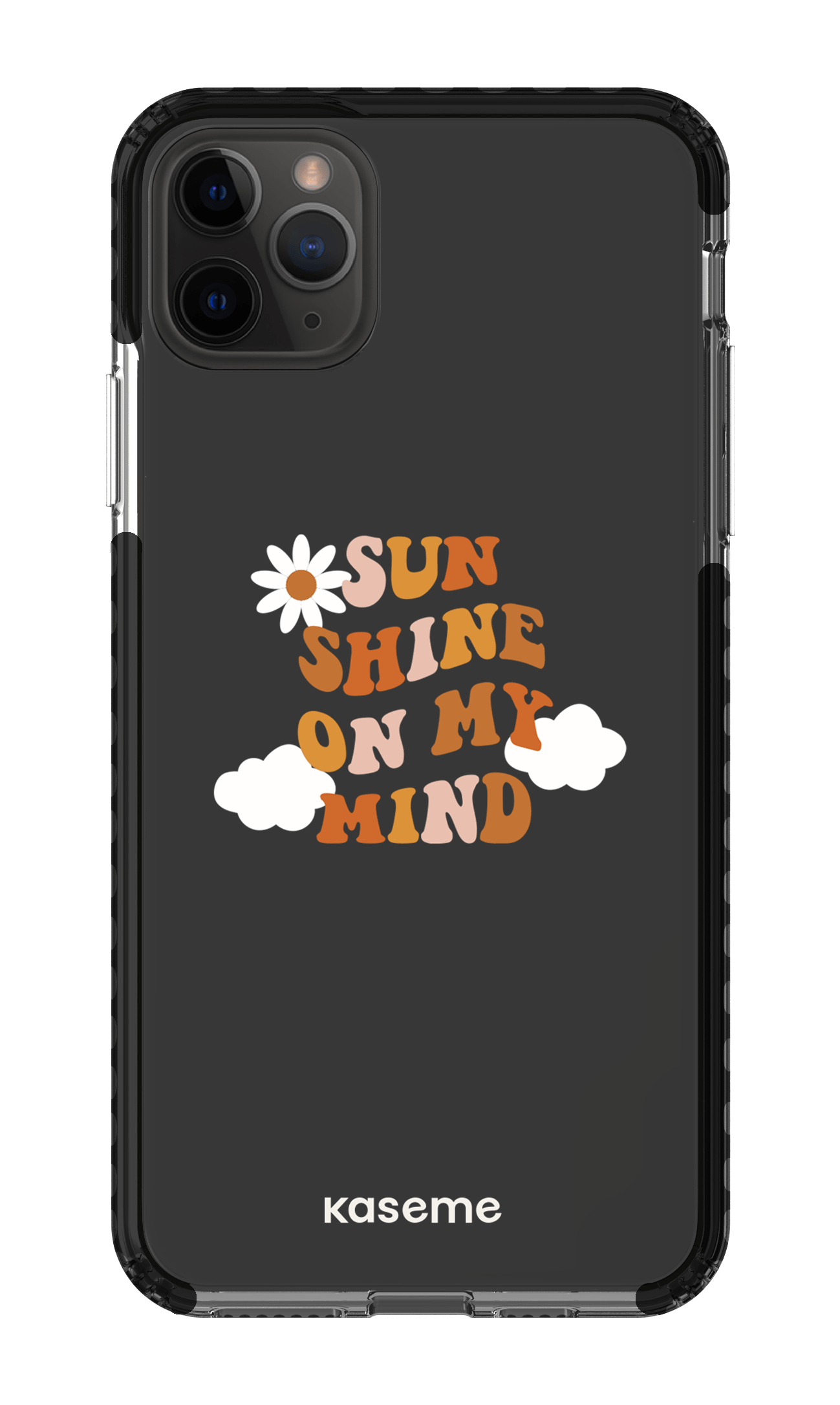 iPhone 11 Pro Max Clear Case - Black Cheerful Clear Case -