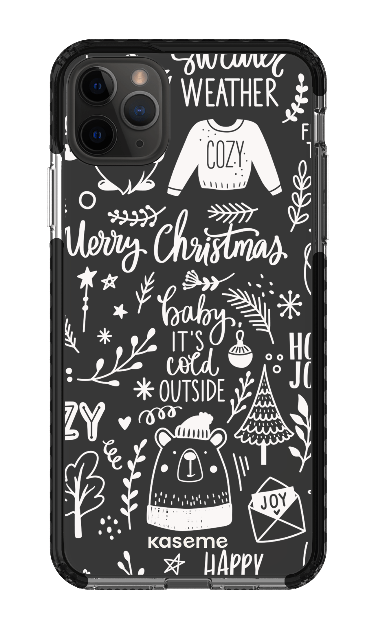 iPhone 11 Pro Max Clear Case - Black Cold Nights Clear Case -