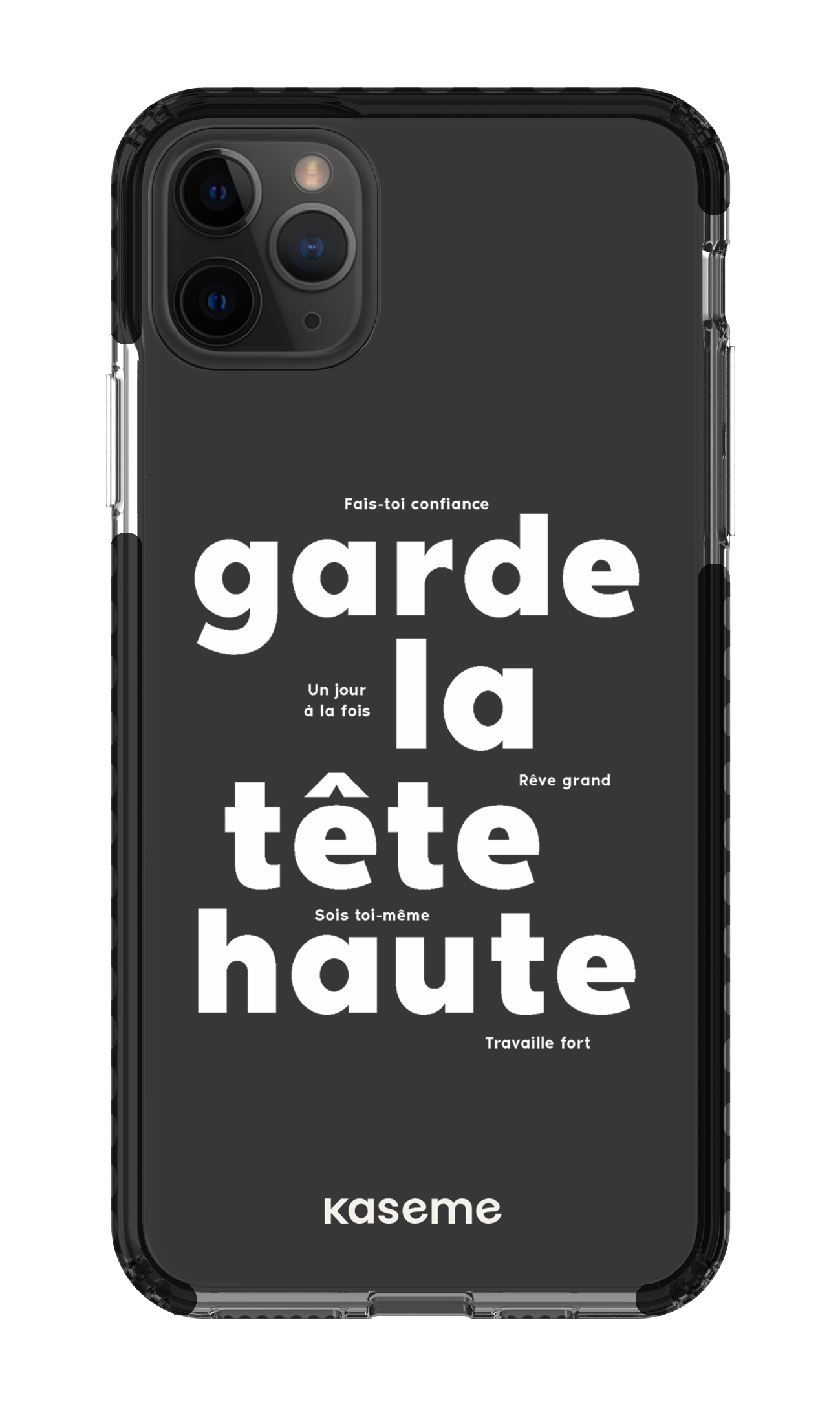 iPhone 11 Pro Max Clear Case - Black État d'esprit Clear Case -