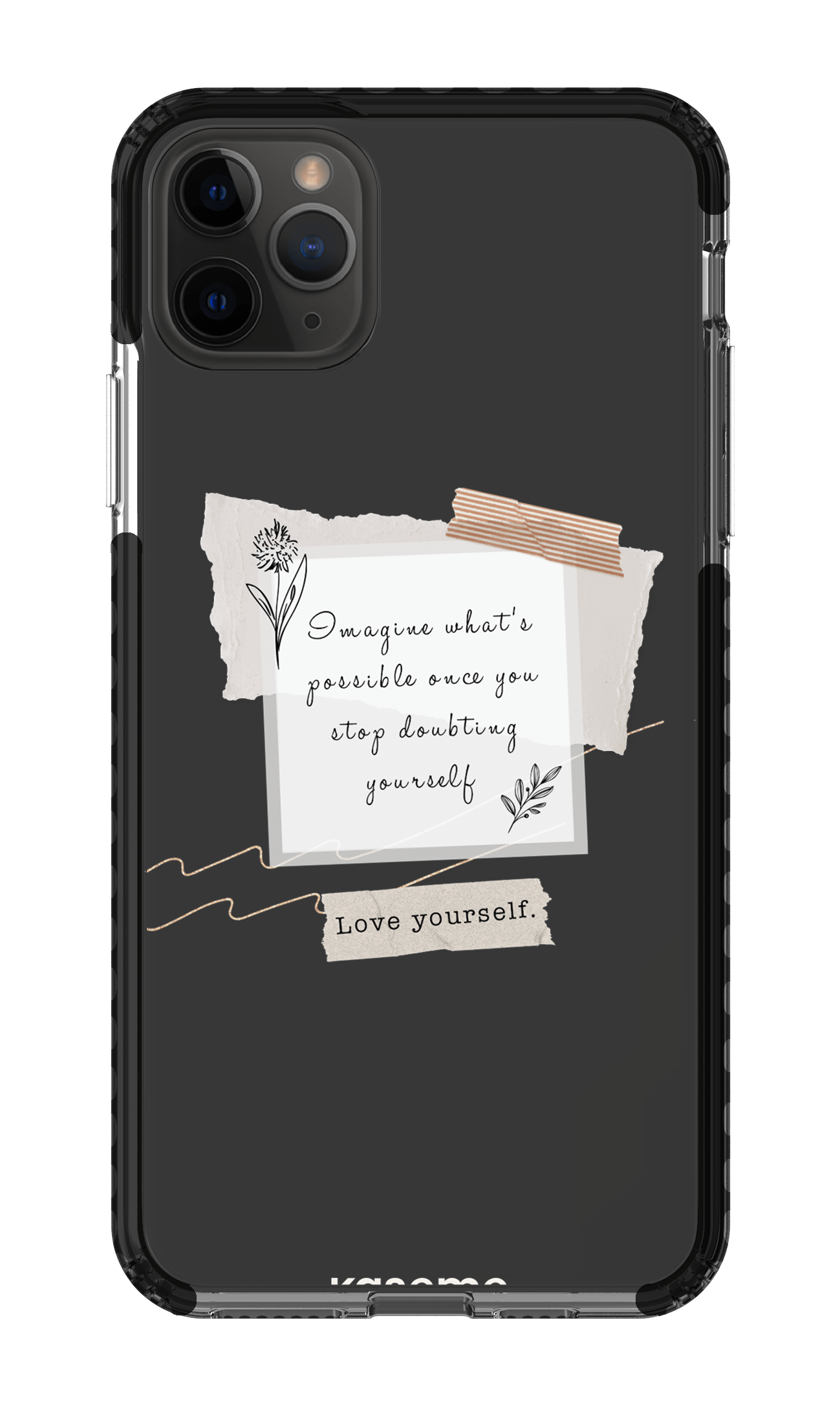 iPhone 11 Pro Max Clear Case - Black Faith Clear Case -