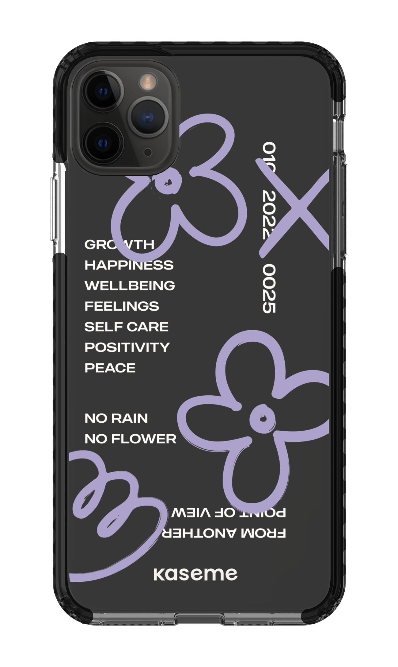 iPhone 11 Pro Max Clear Case - Black Feelings purple clear case -