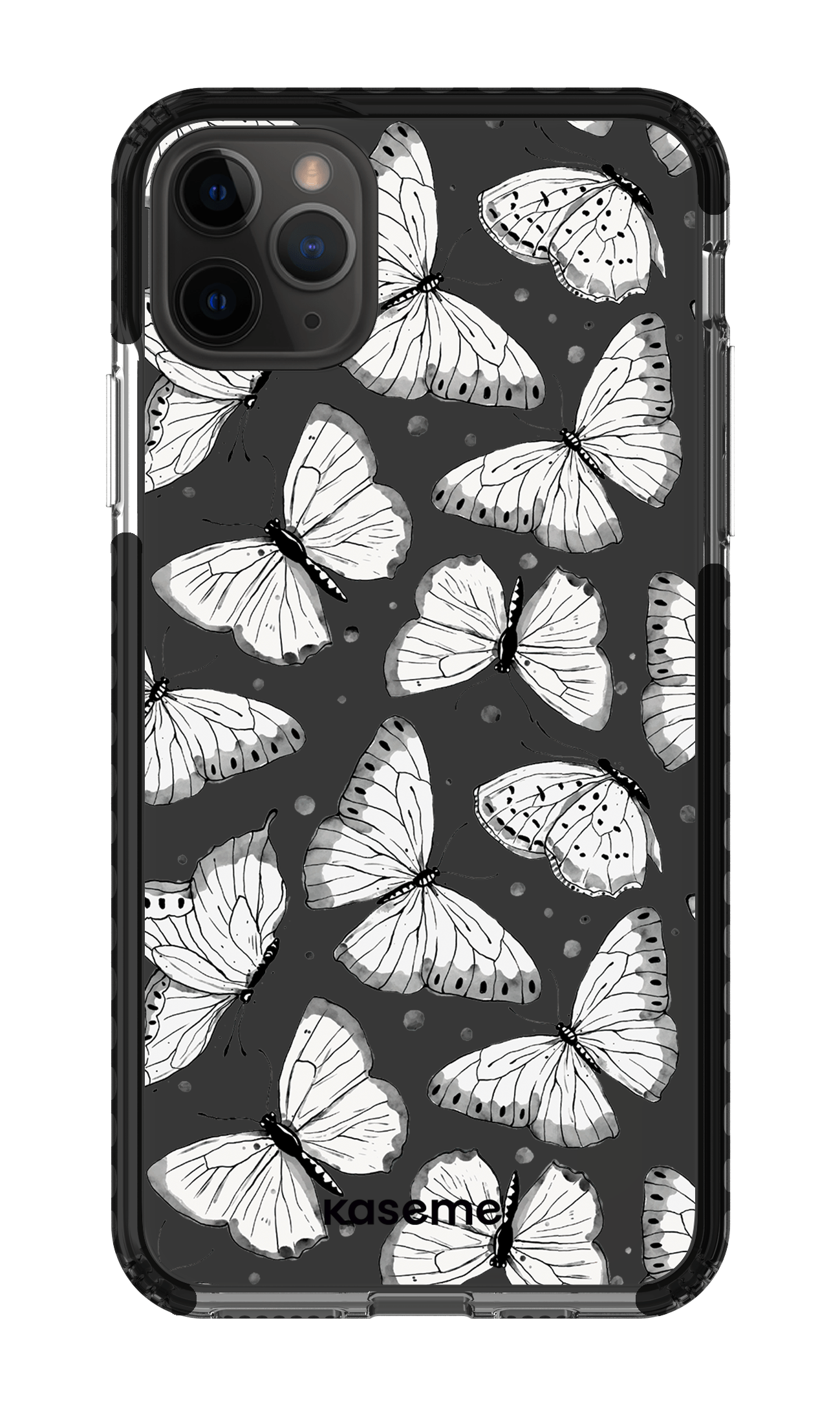 iPhone 11 Pro Max Clear Case - Black Float Clear Case -