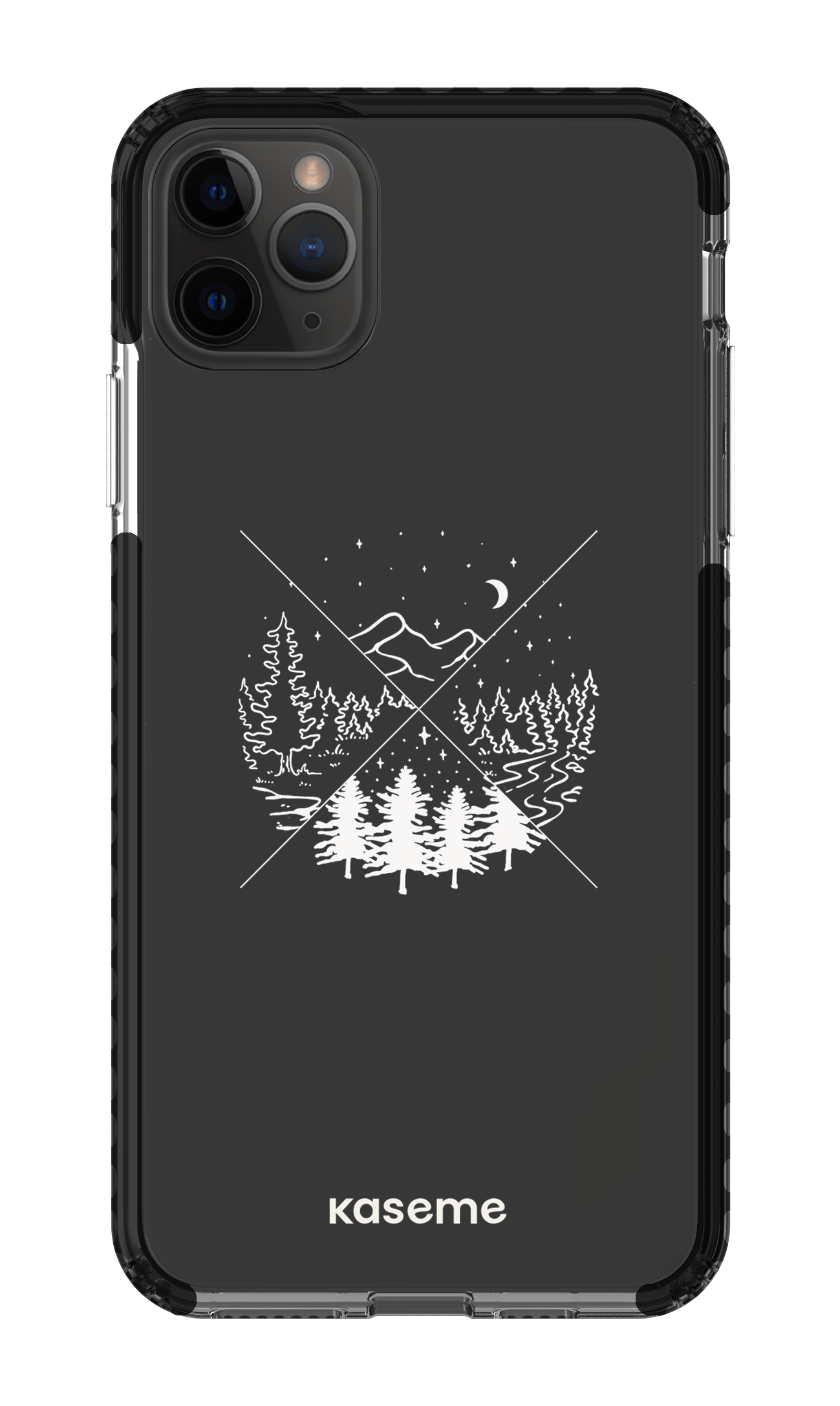 iPhone 11 Pro Max Clear Case - Black Hike Clear Case -