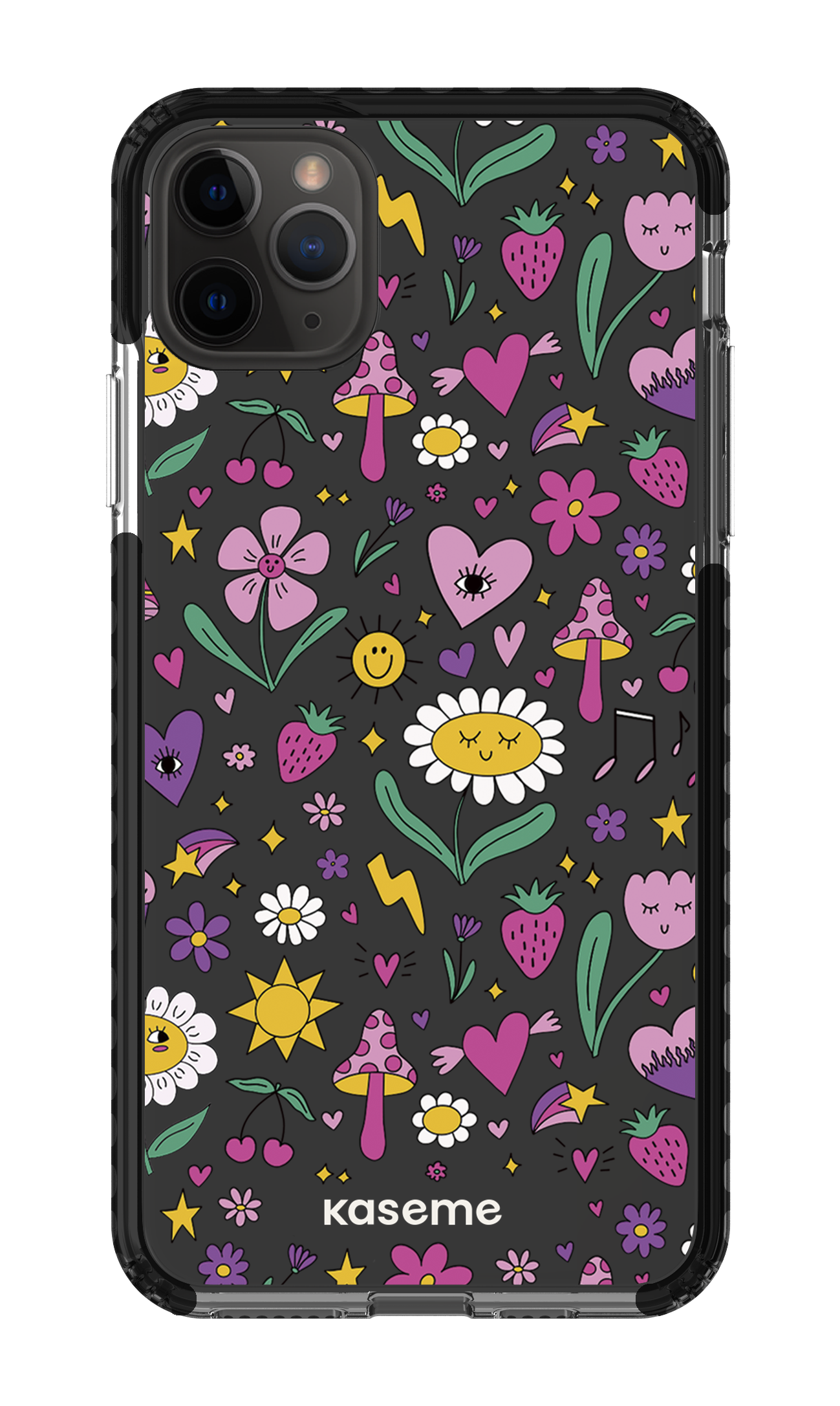 iPhone 11 Pro Max Clear Case - Black Hypnotize Clear Case -