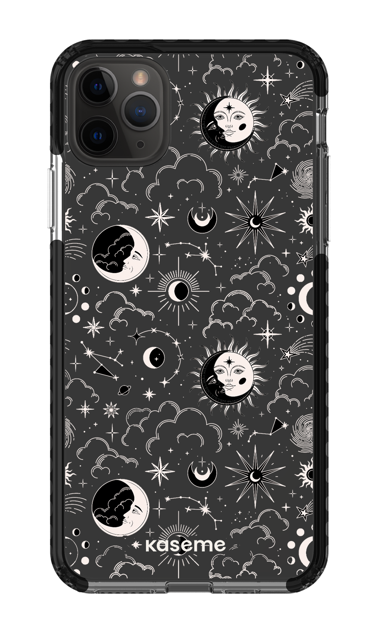 iPhone 11 Pro Max Clear Case - Black Milky Way White Clear Case -