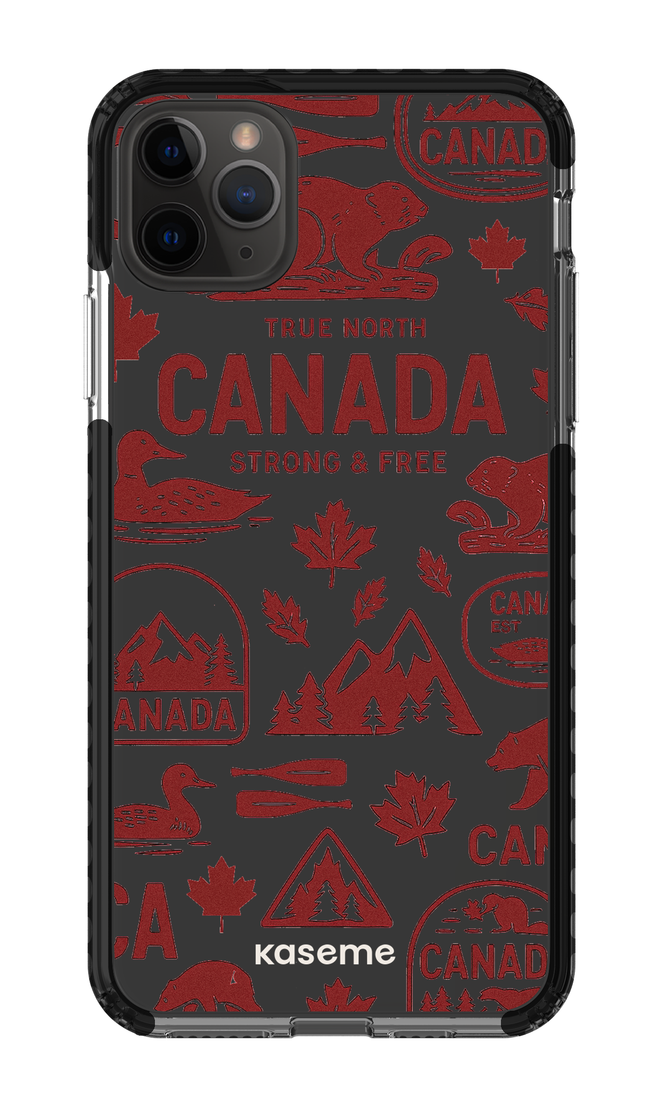 iPhone 11 Pro Max Clear Case - Black Oh Canada -