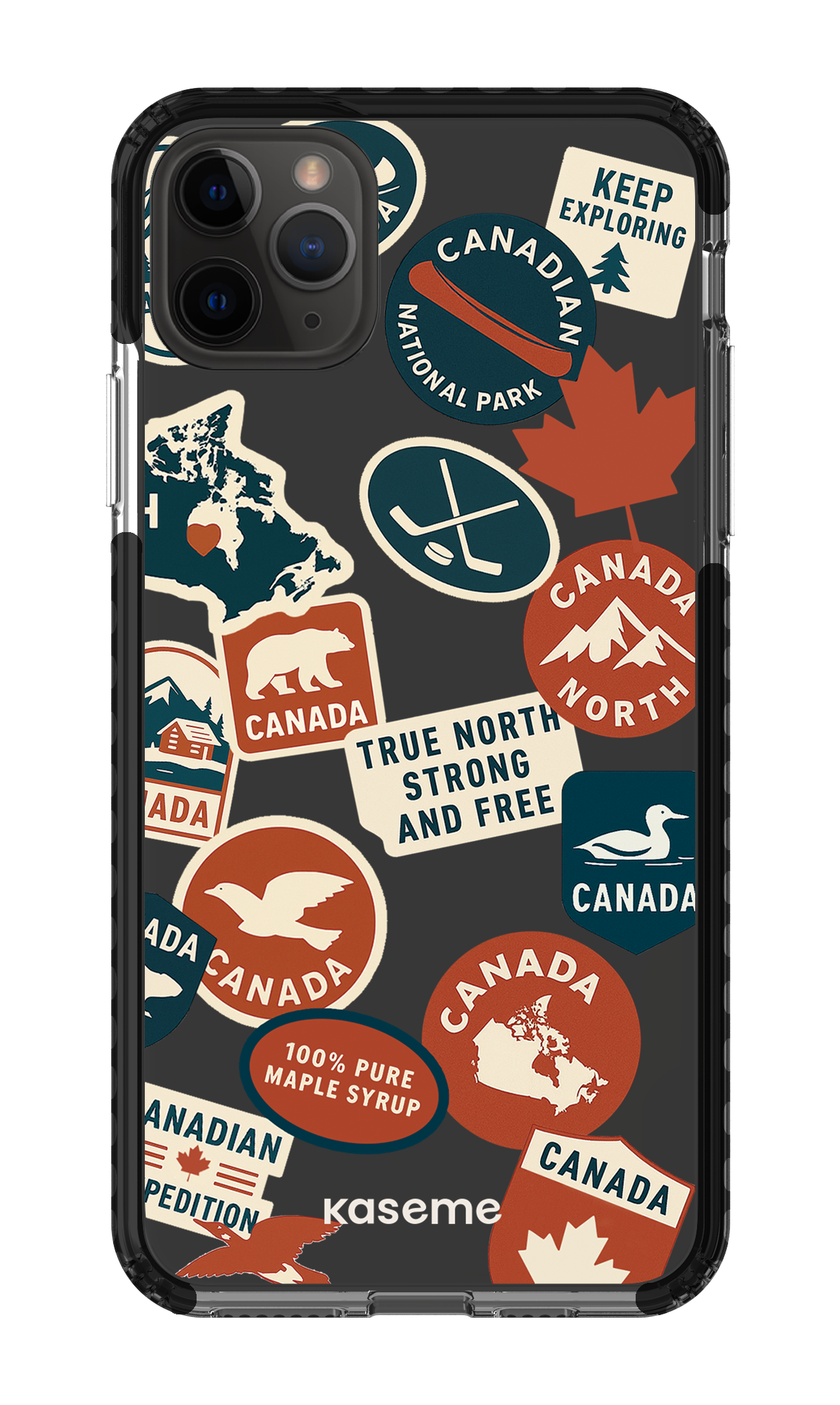 iPhone 11 Pro Max Clear Case - Black Oh Maple -