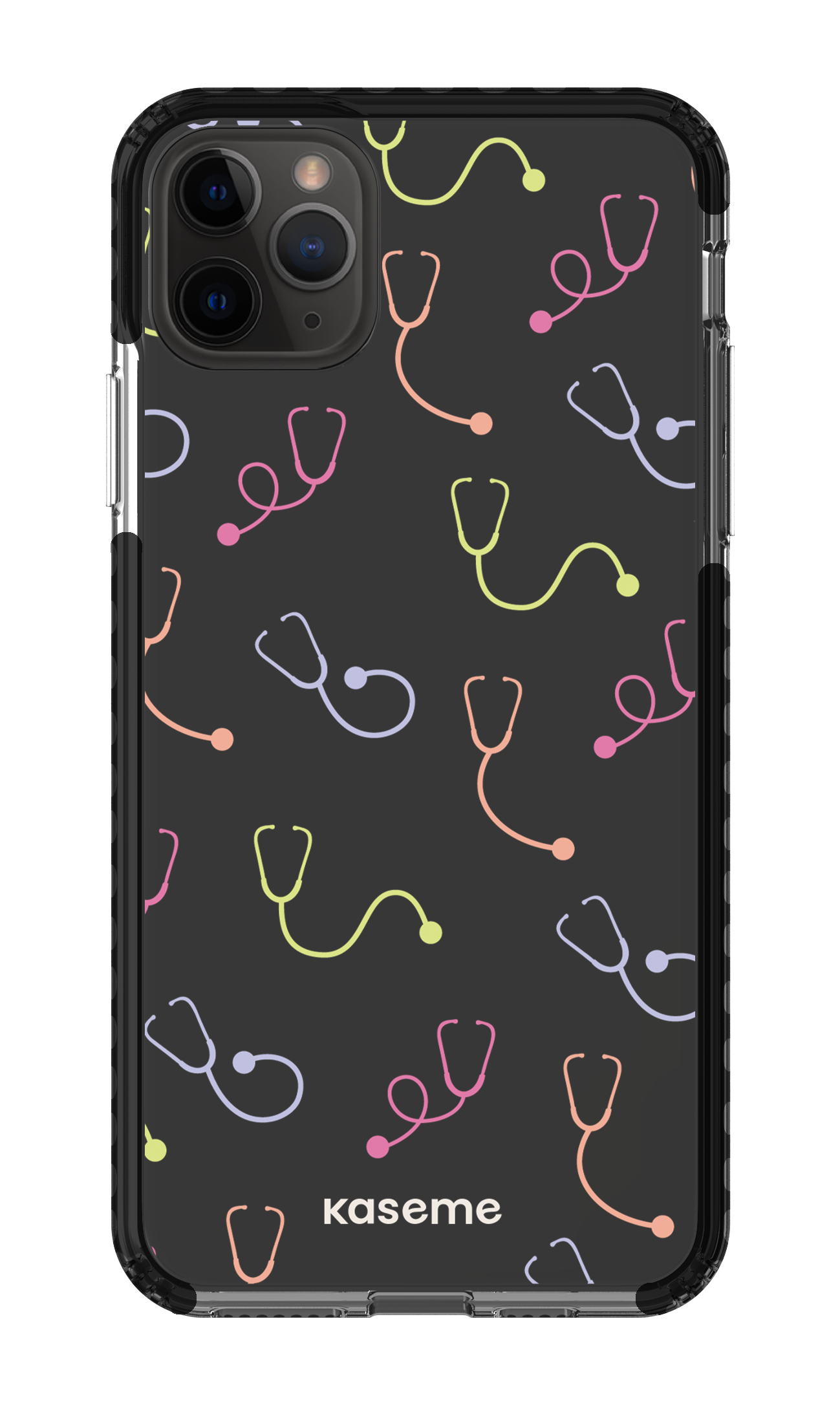 iPhone 11 Pro Max Clear Case - Black Pulse Clear Case -