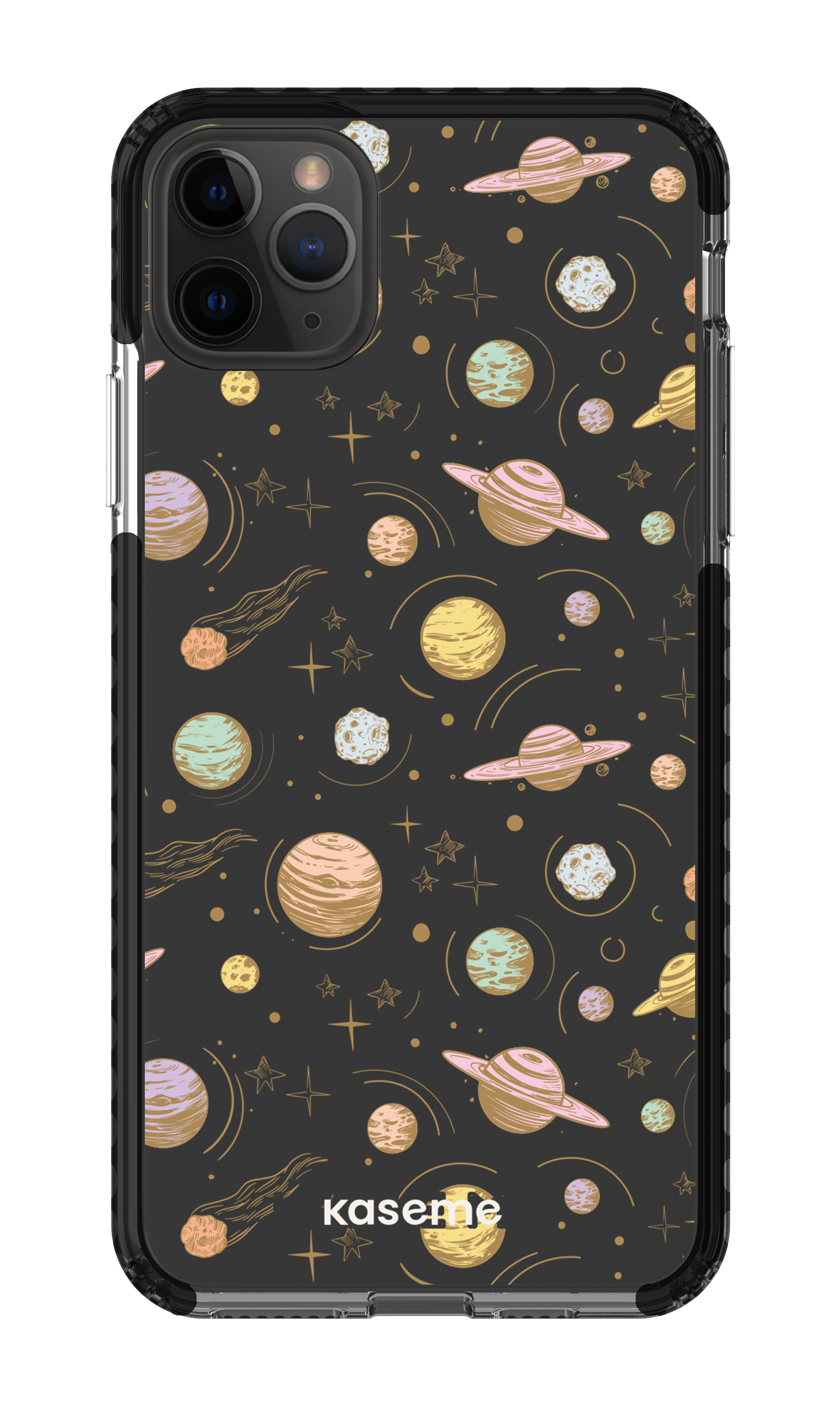 iPhone 11 Pro Max Clear Case - Black Solar Clear Case -