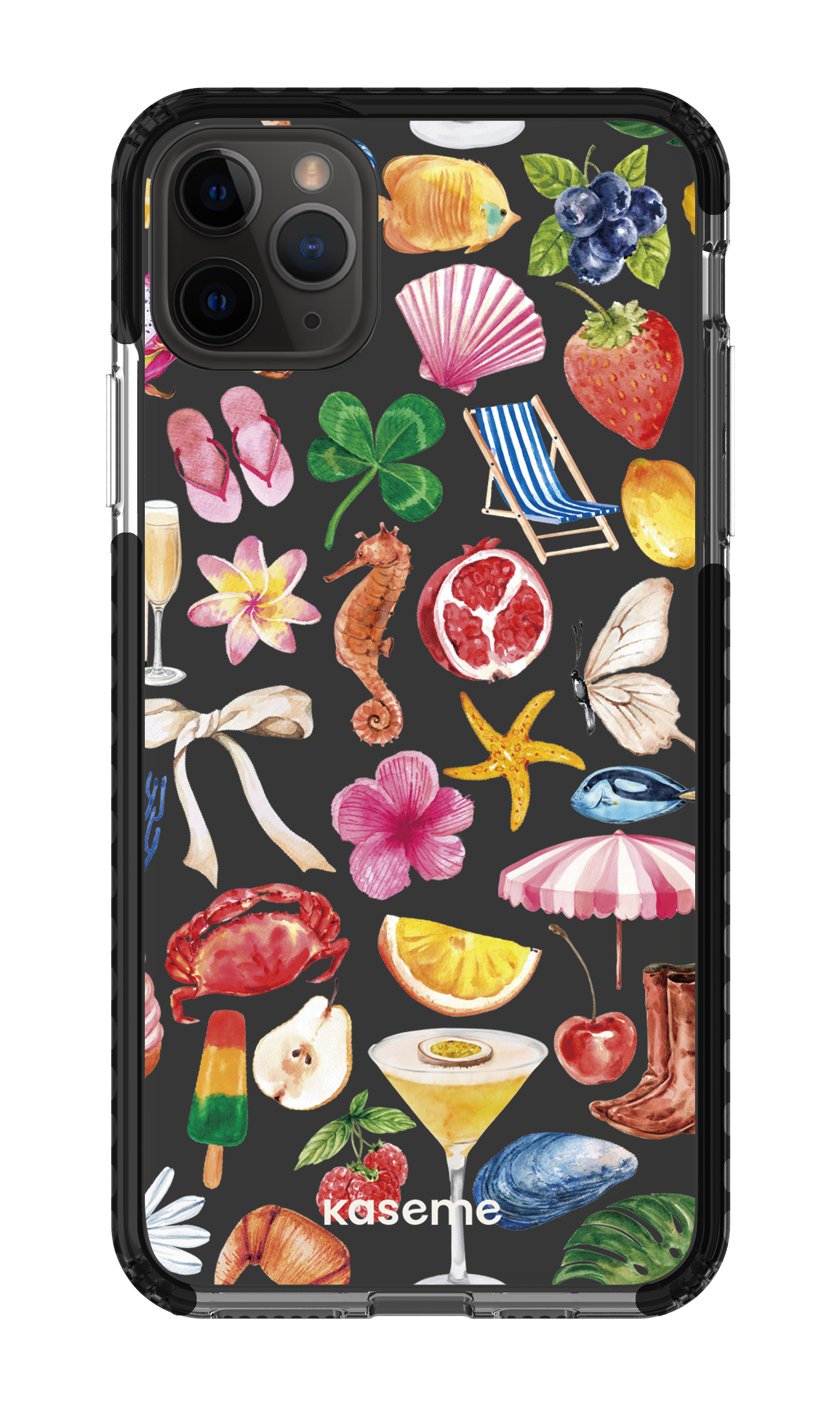 iPhone 11 Pro Max Clear Case - Black St-Tropez Clear Case -