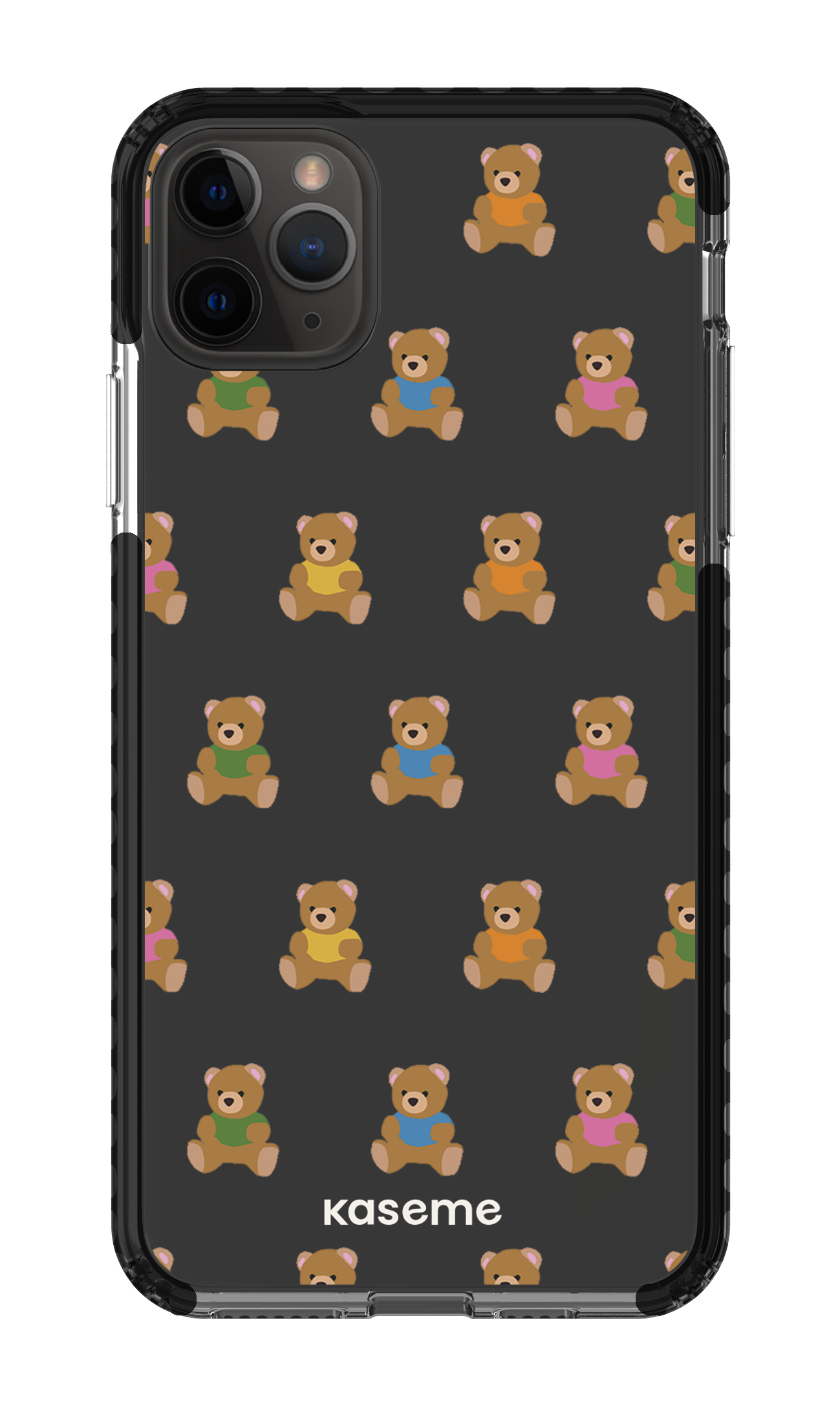 iPhone 11 Pro Max Clear Case - Black Teddy Clear Case -