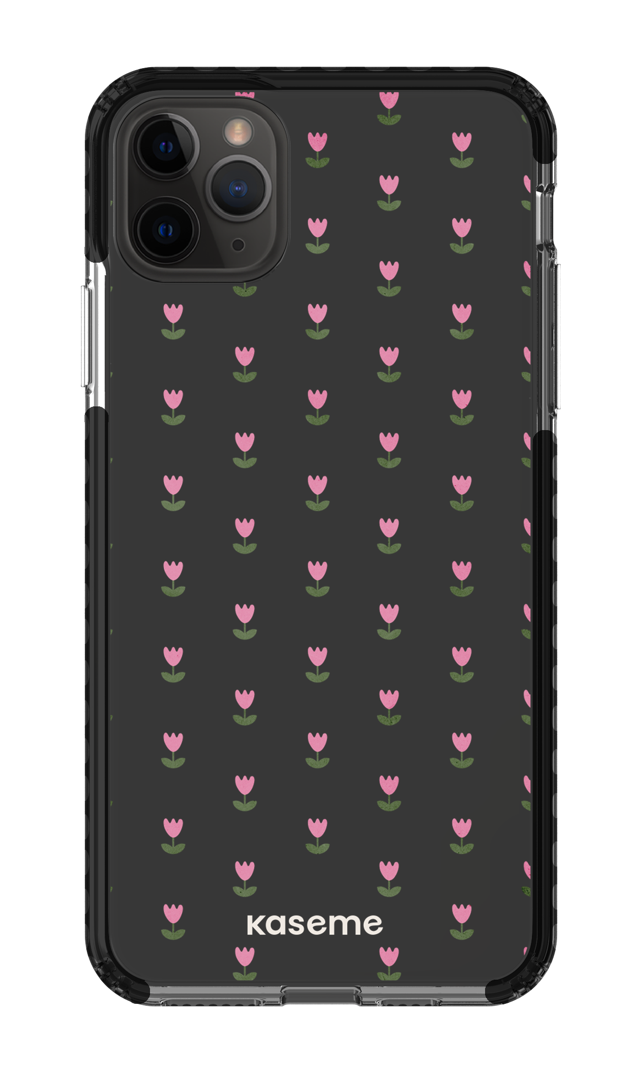 iPhone 11 Pro Max Clear Case - Black Triumph Pink Clear Case -