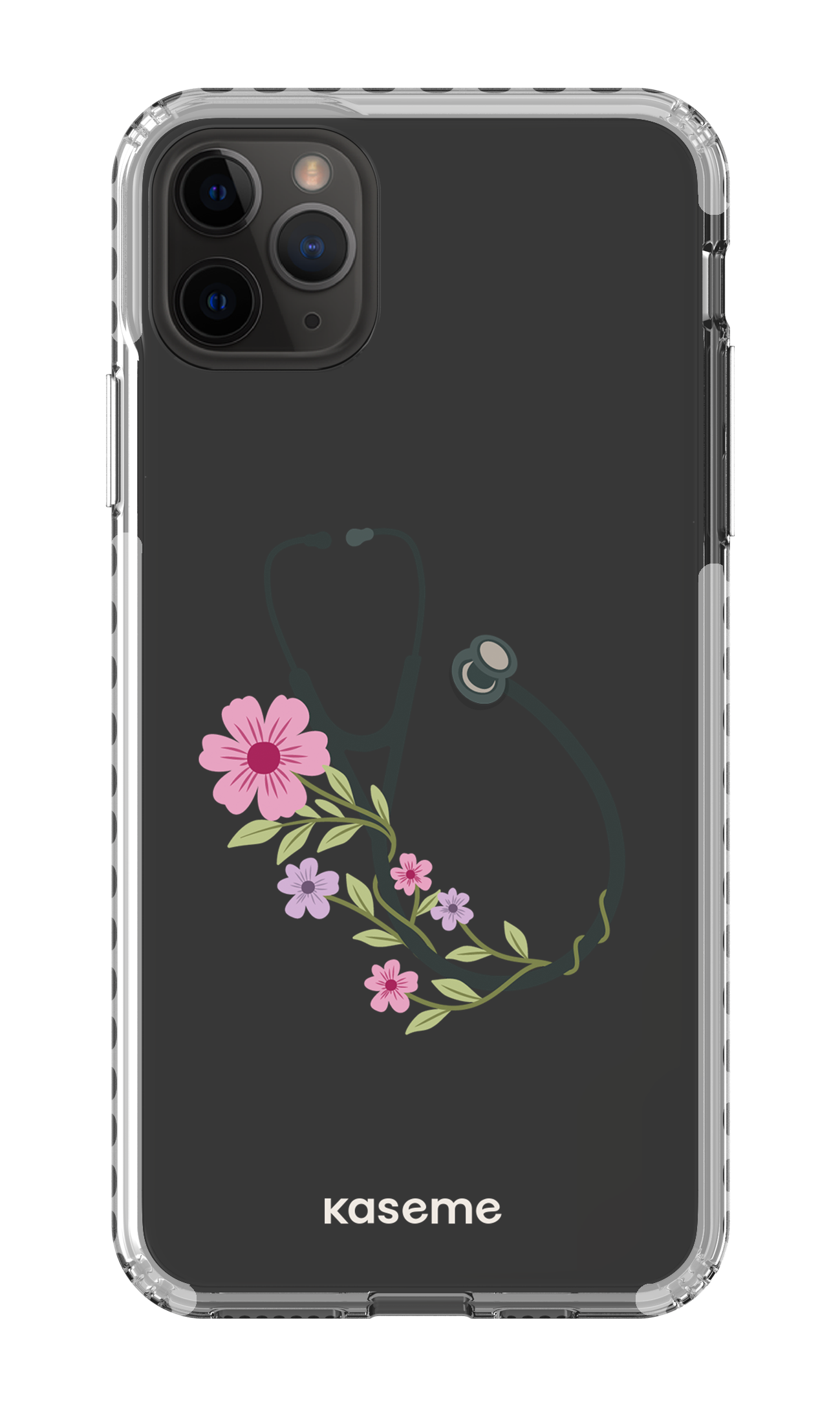 iPhone 11 Pro Max Clear Case - White Blossom Beat Clear Case -