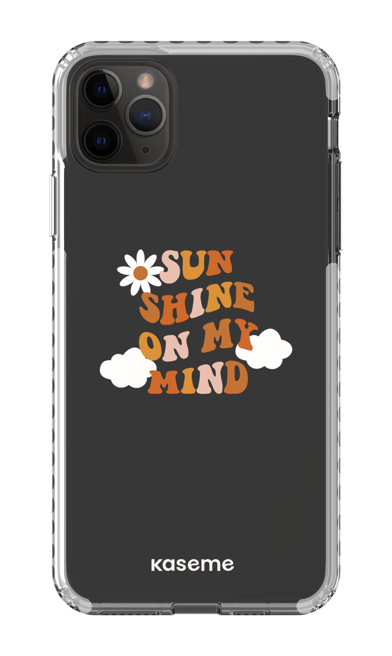 iPhone 11 Pro Max Clear Case - White Cheerful Clear Case -