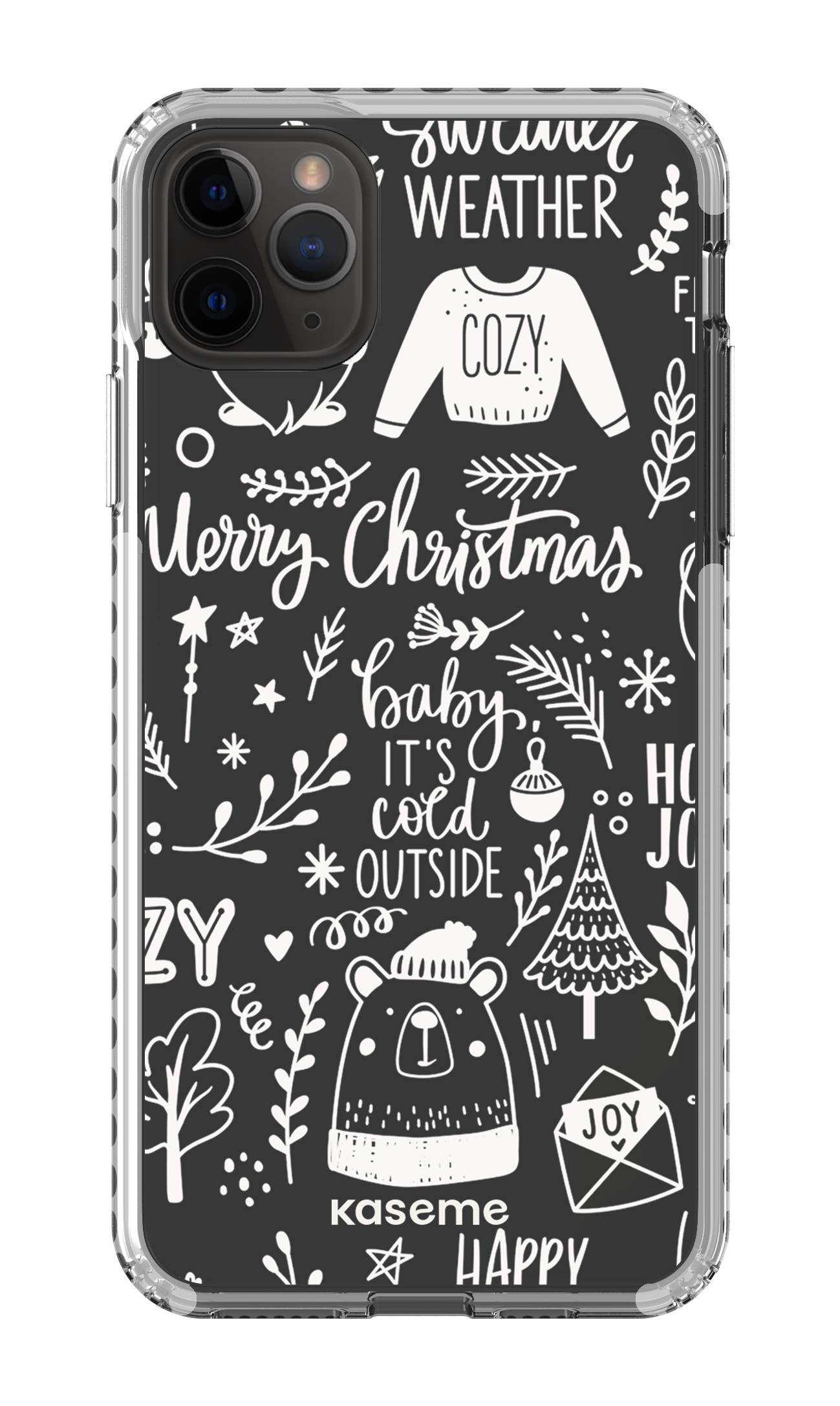 iPhone 11 Pro Max Clear Case - White Cold Nights Clear Case -