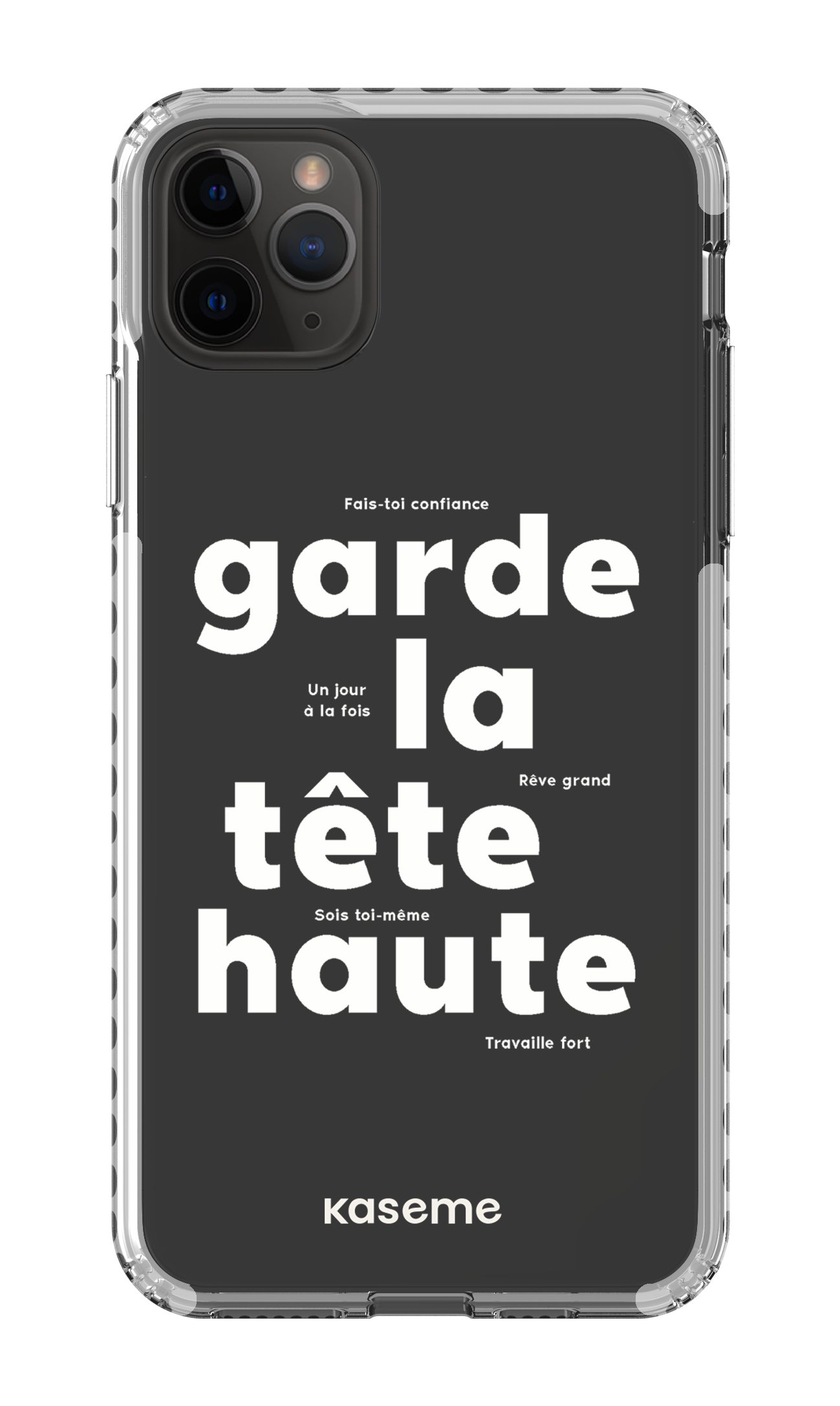 iPhone 11 Pro Max Clear Case - White État d'esprit Clear Case -