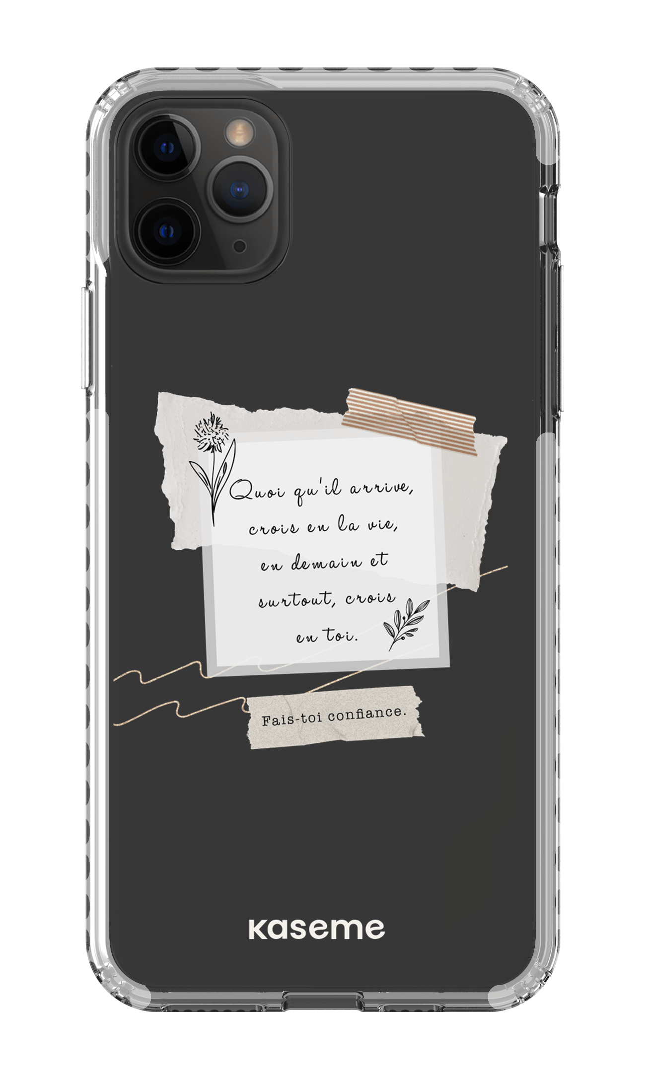 iPhone 11 Pro Max Clear Case - White Foi Clear Case -