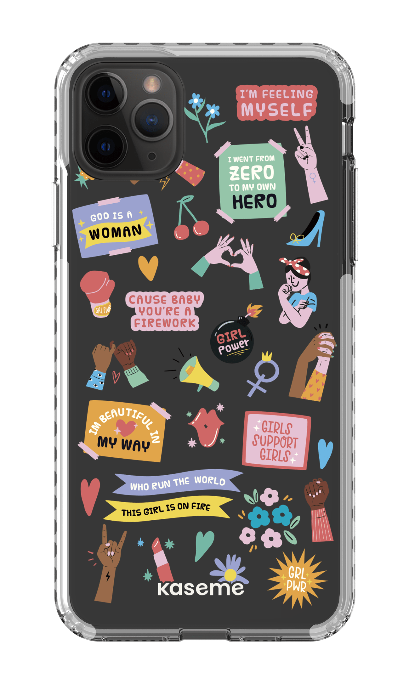 iPhone 11 Pro Max Clear Case - White Girl Boss Clear Case -