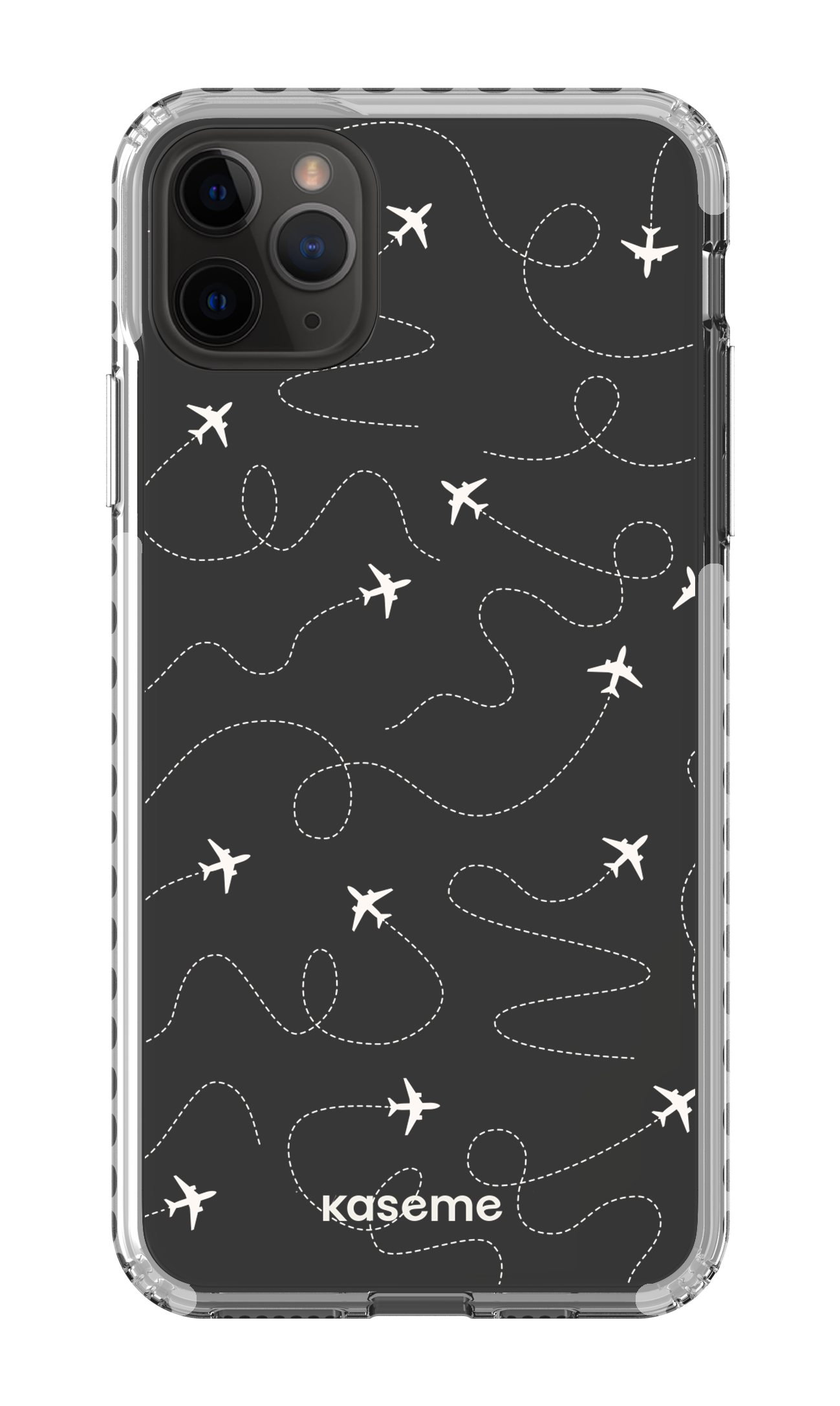 iPhone 11 Pro Max Clear Case - White Globetrotter Clear Case -