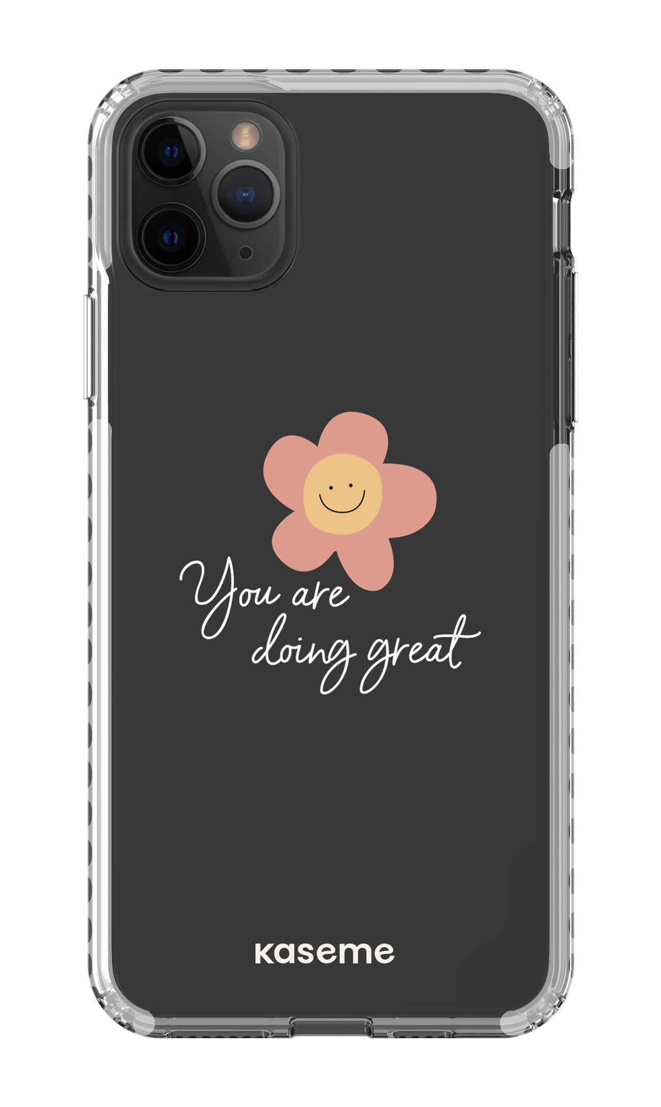 iPhone 11 Pro Max Clear Case - White Keep going Clear Case -