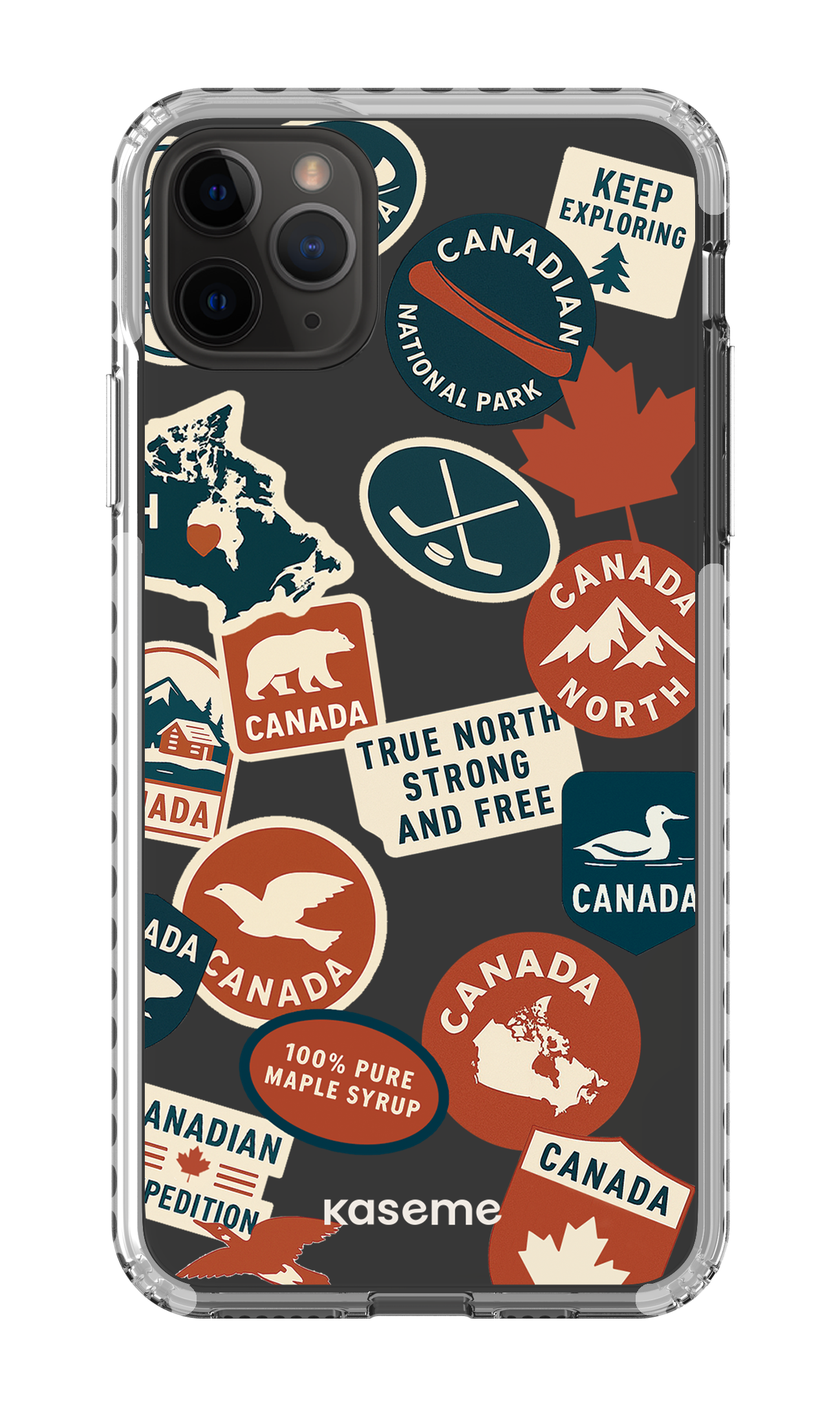 iPhone 11 Pro Max Clear Case - White Oh Maple -