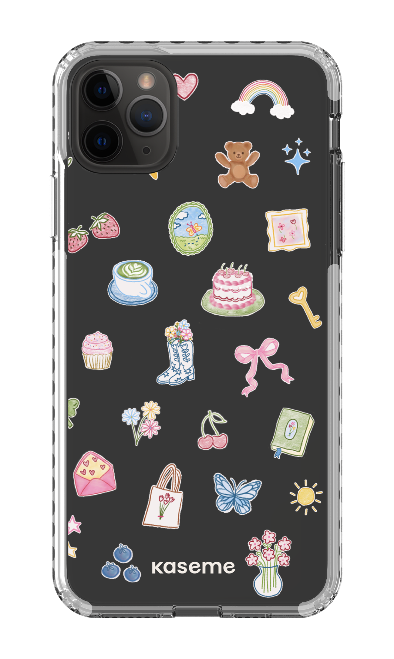 iPhone 11 Pro Max Clear Case - White Poetry Clear Case -