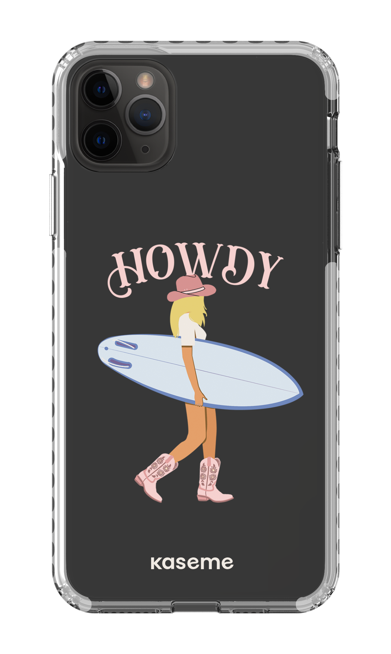 iPhone 11 Pro Max Clear Case - White Westsea Pink Clear Case -