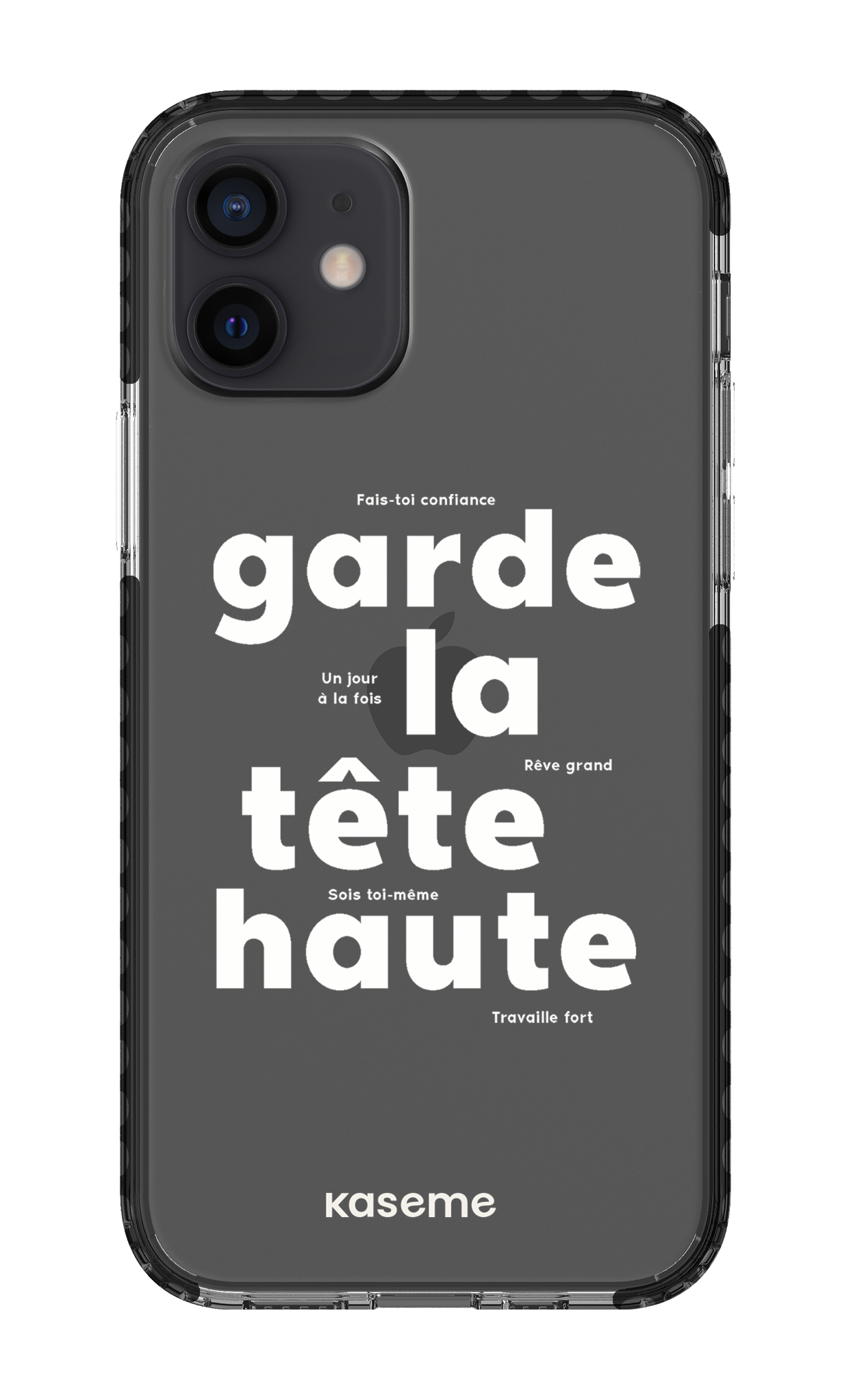 iPhone 12 Clear Case - Black État d'esprit Clear Case -