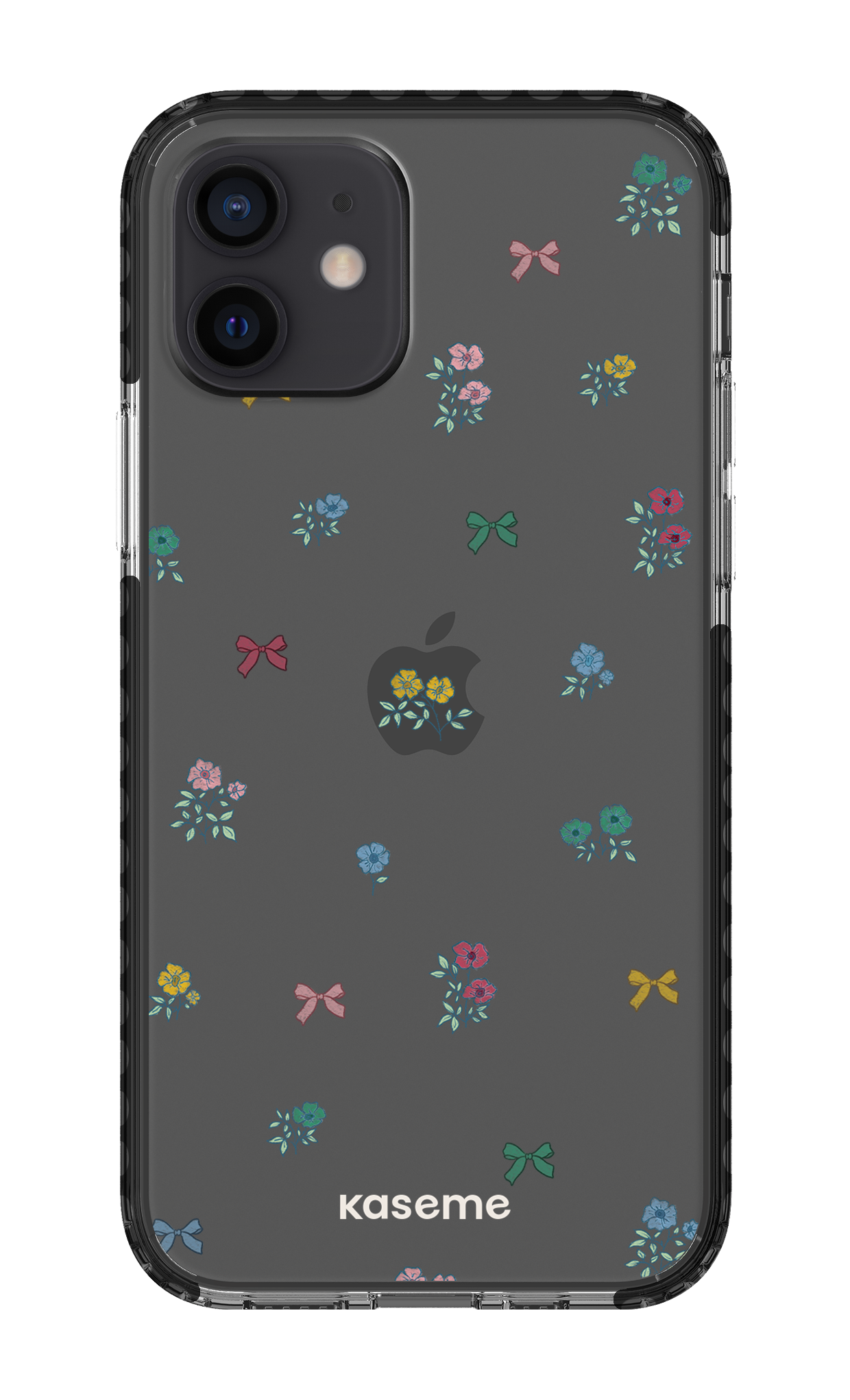 iPhone 12 Clear Case - Black Graceful Clear Case -