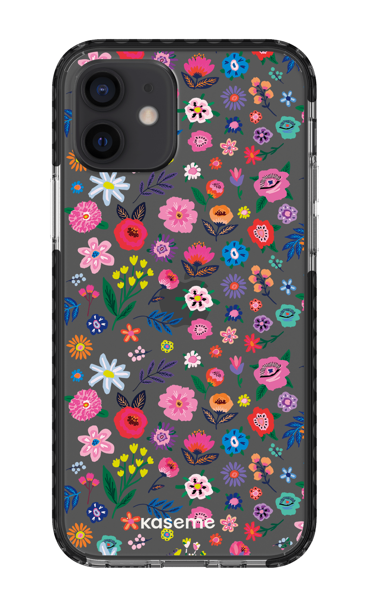 iPhone 12 Clear Case - Black Hallucinate Clear Case -