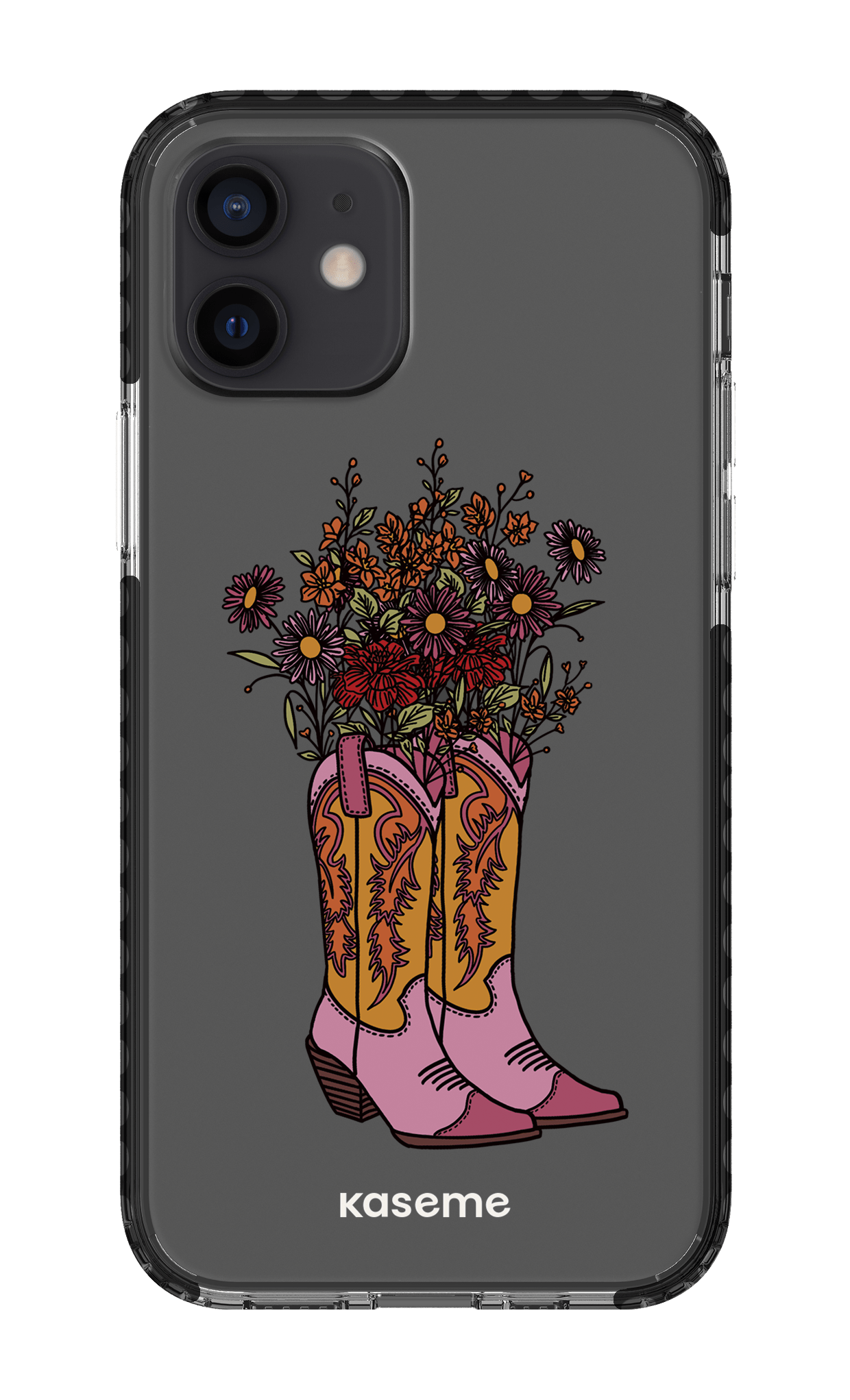 iPhone 12 Clear Case - Black Howdy Clear Case -