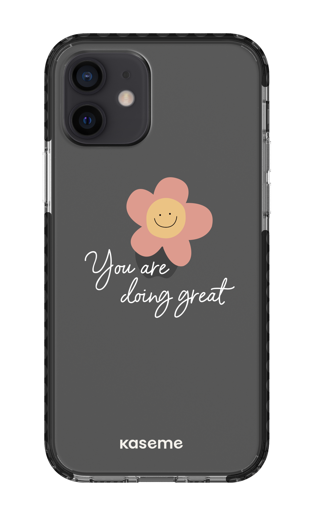 iPhone 12 Clear Case - Black Keep going Clear Case -