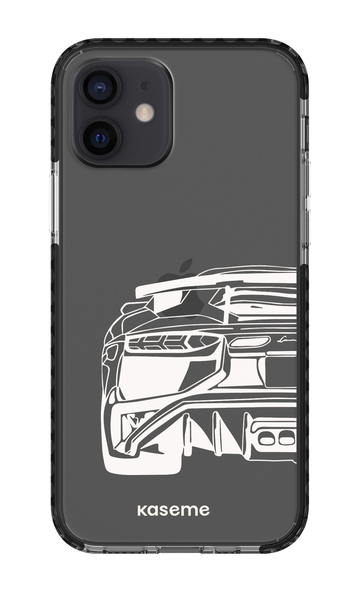 iPhone 12 Clear Case - Black Lambo clear case -