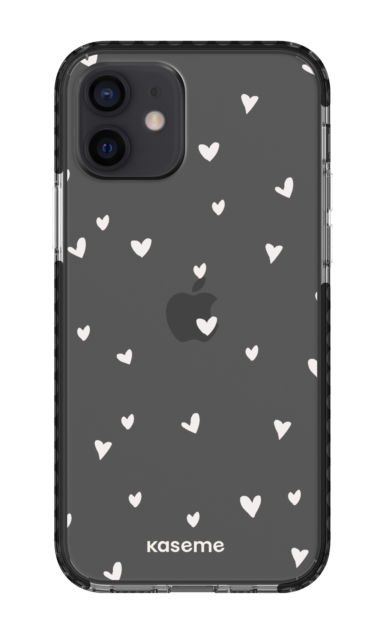 iPhone 12 Clear Case - Black Lovely Clear Case -