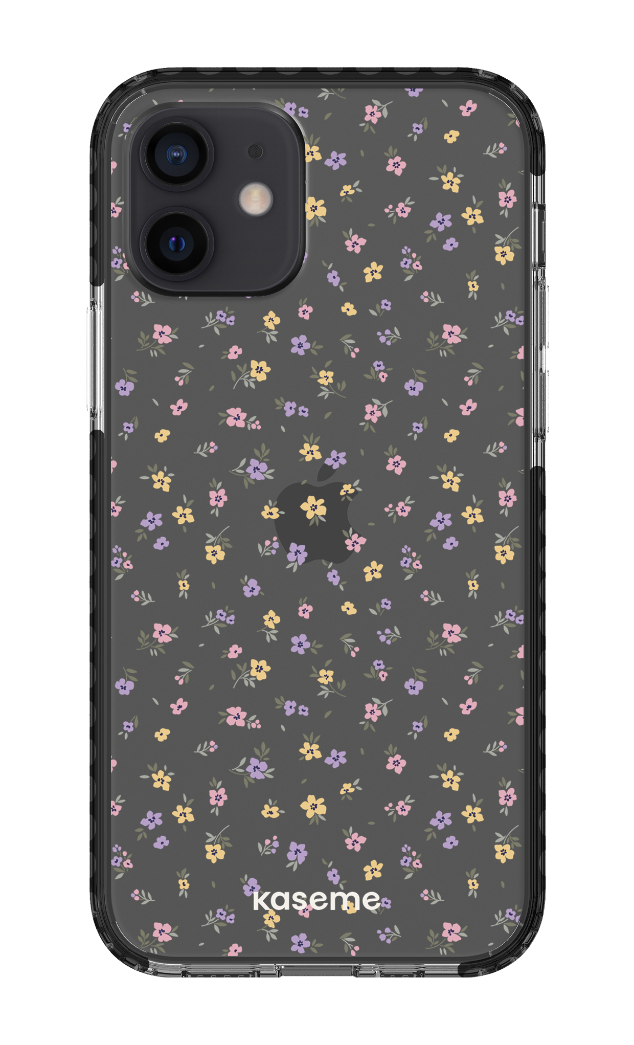 iPhone 12 Clear Case - Black Porcelain Blossom Clear Case -