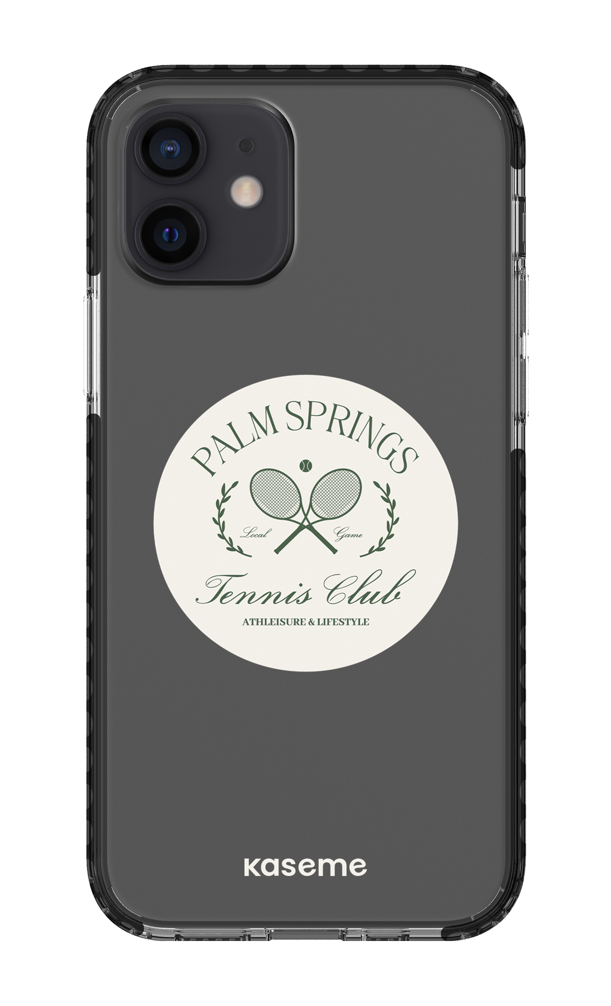 iPhone 12 Clear Case - Black Serve it up Clear Case -