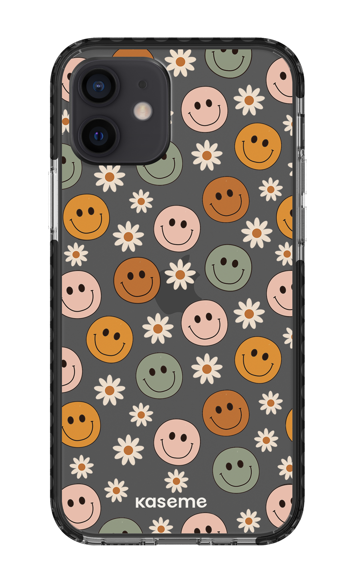 iPhone 12 Clear Case - Black Smirk Clear Case -