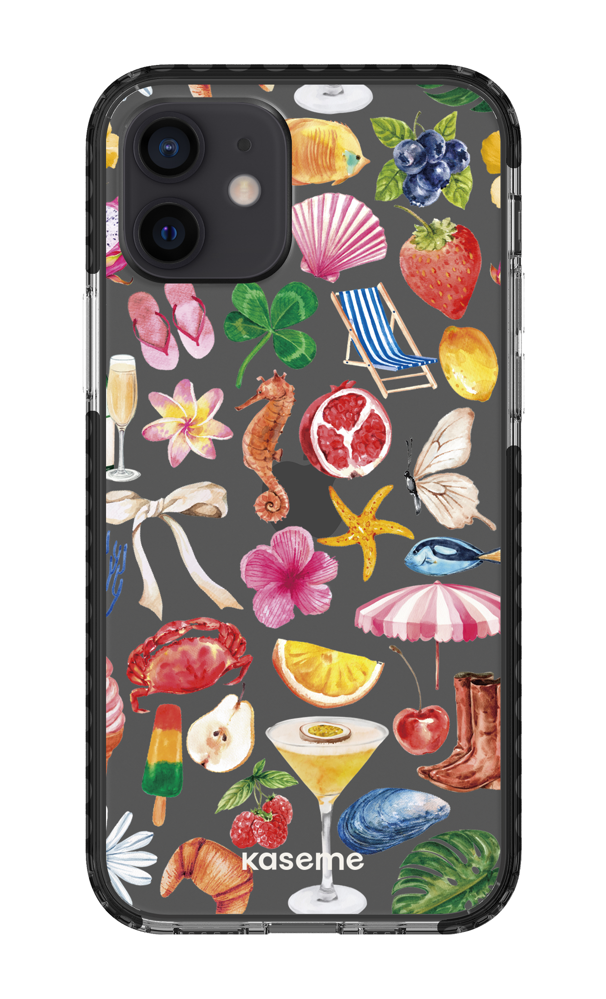 iPhone 12 Clear Case - Black St-Tropez Clear Case -