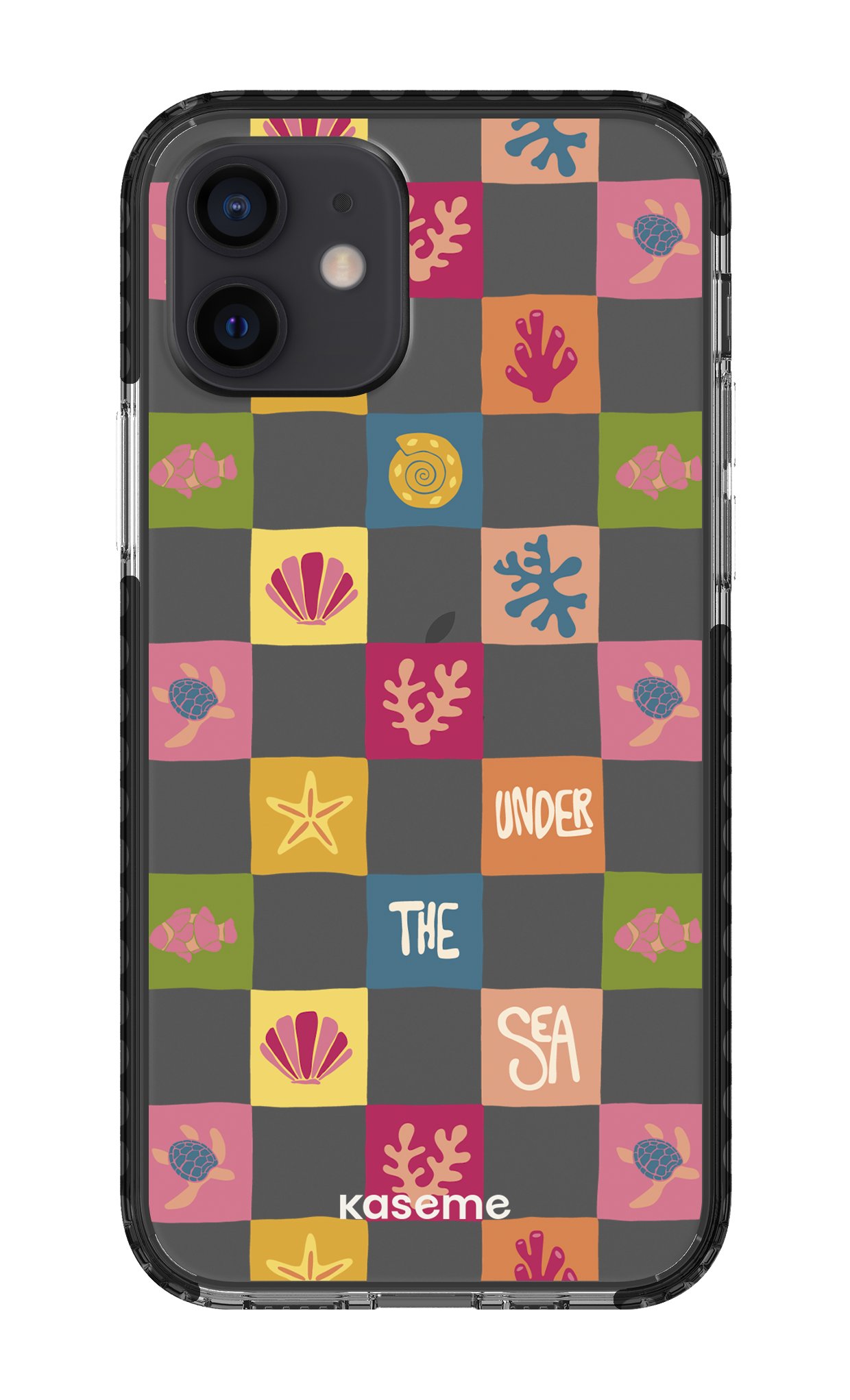 iPhone 12 Clear Case - Black Under the sea Clear Case -