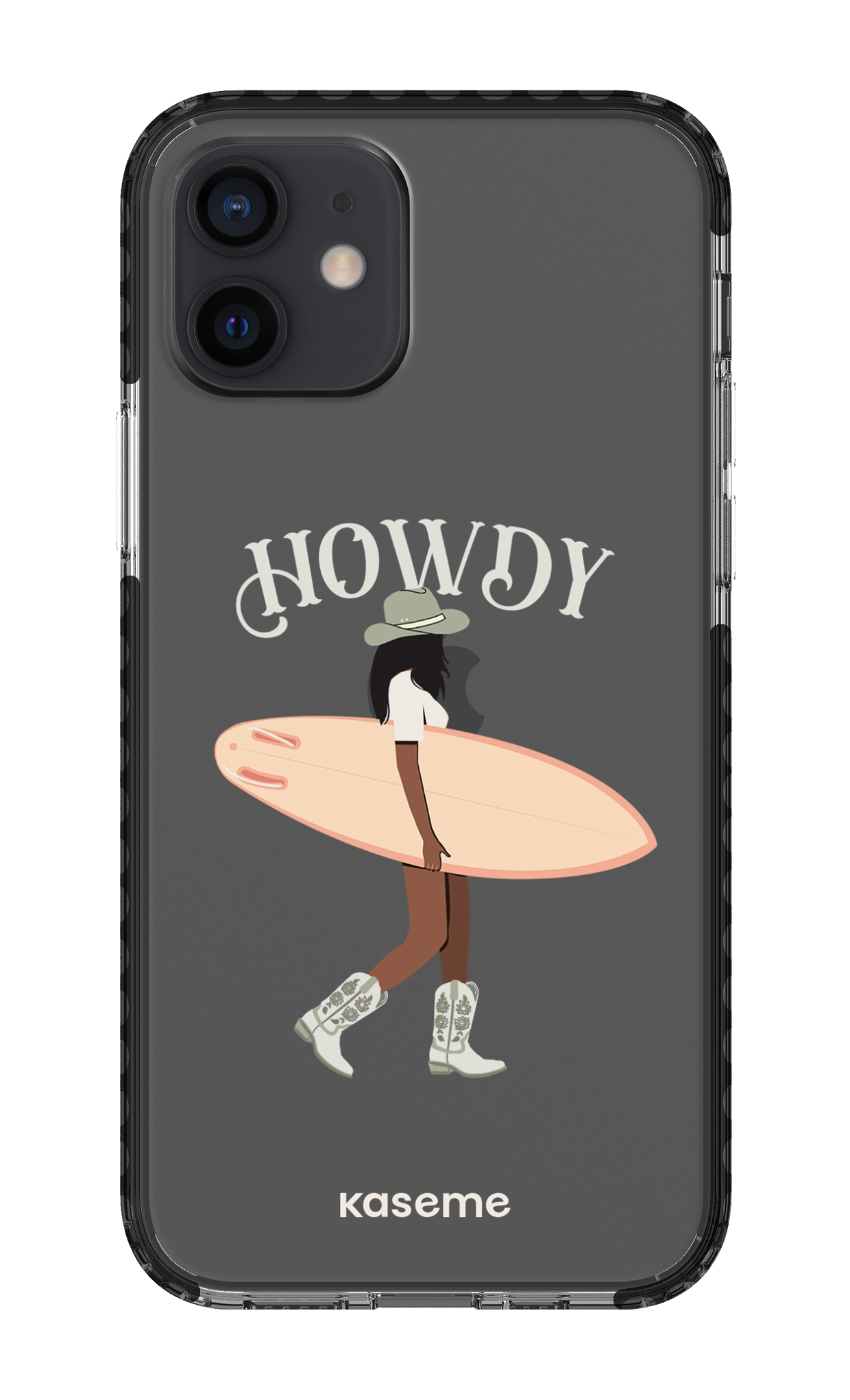 iPhone 12 Clear Case - Black Westsea Green Clear Case -