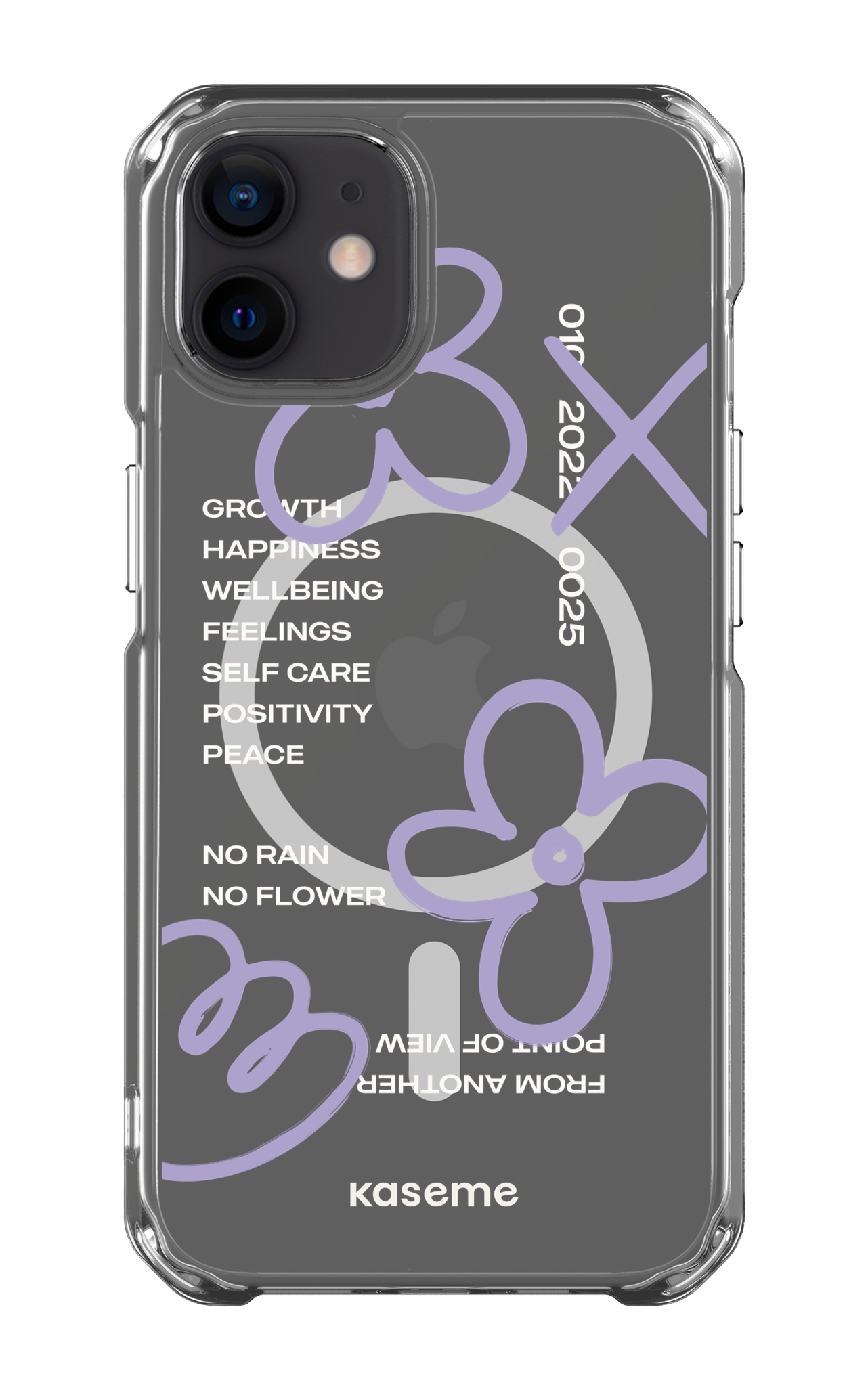 iPhone 12 Clear Case - Magsafe Feelings purple Clear Case -