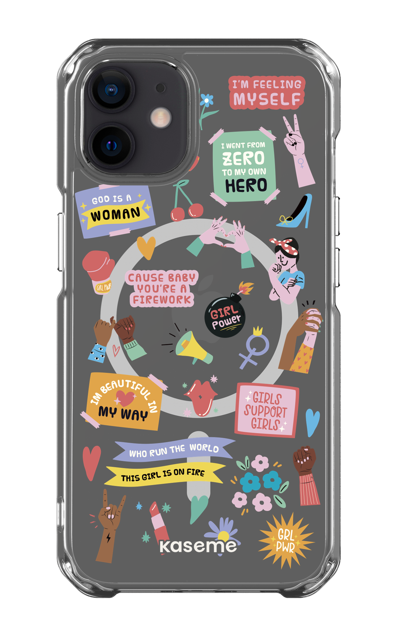 iPhone 12 Clear Case - Magsafe Girl Boss Clear Case -