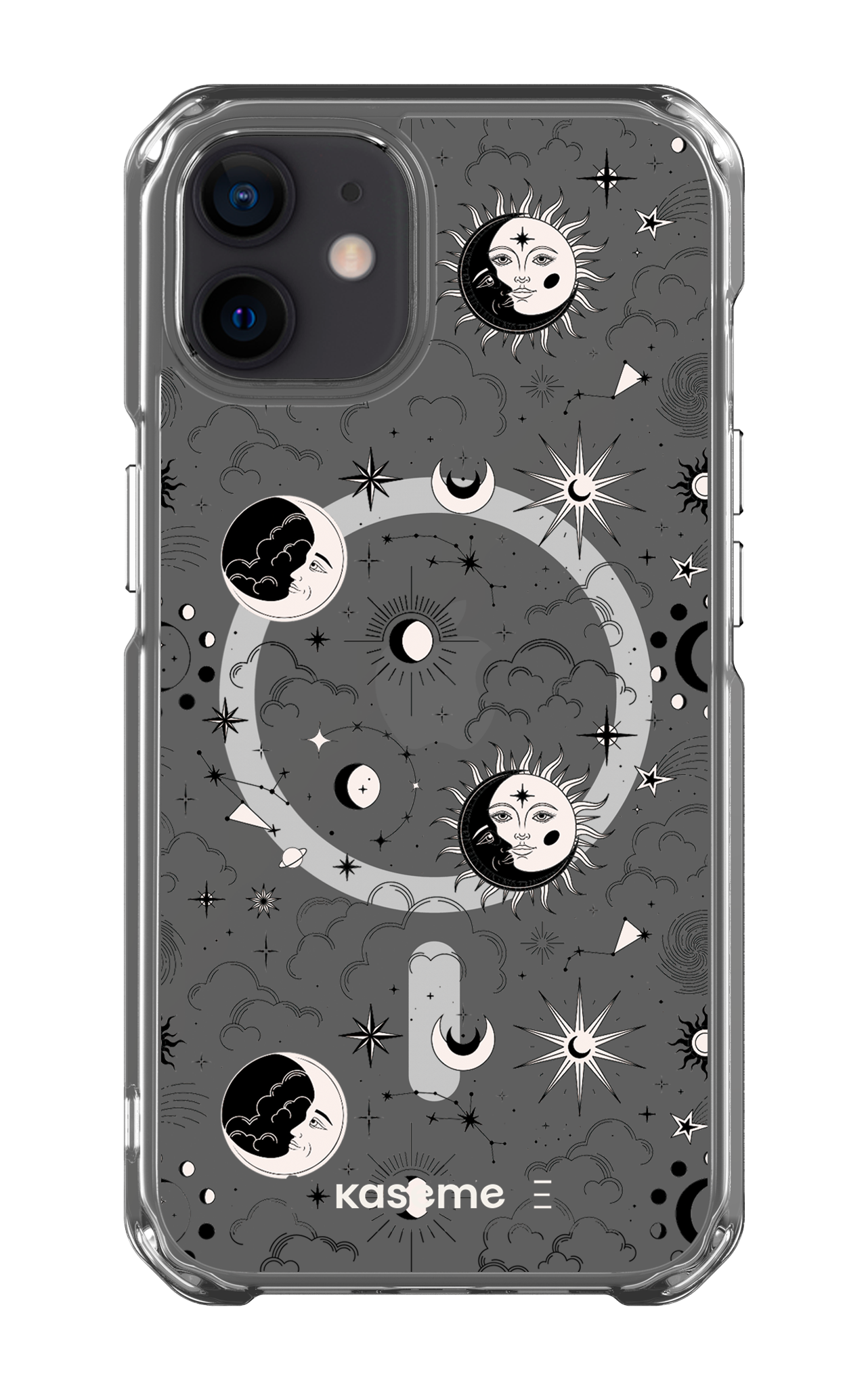 iPhone 12 Clear Case - Magsafe Milky Way Black Clear Case -