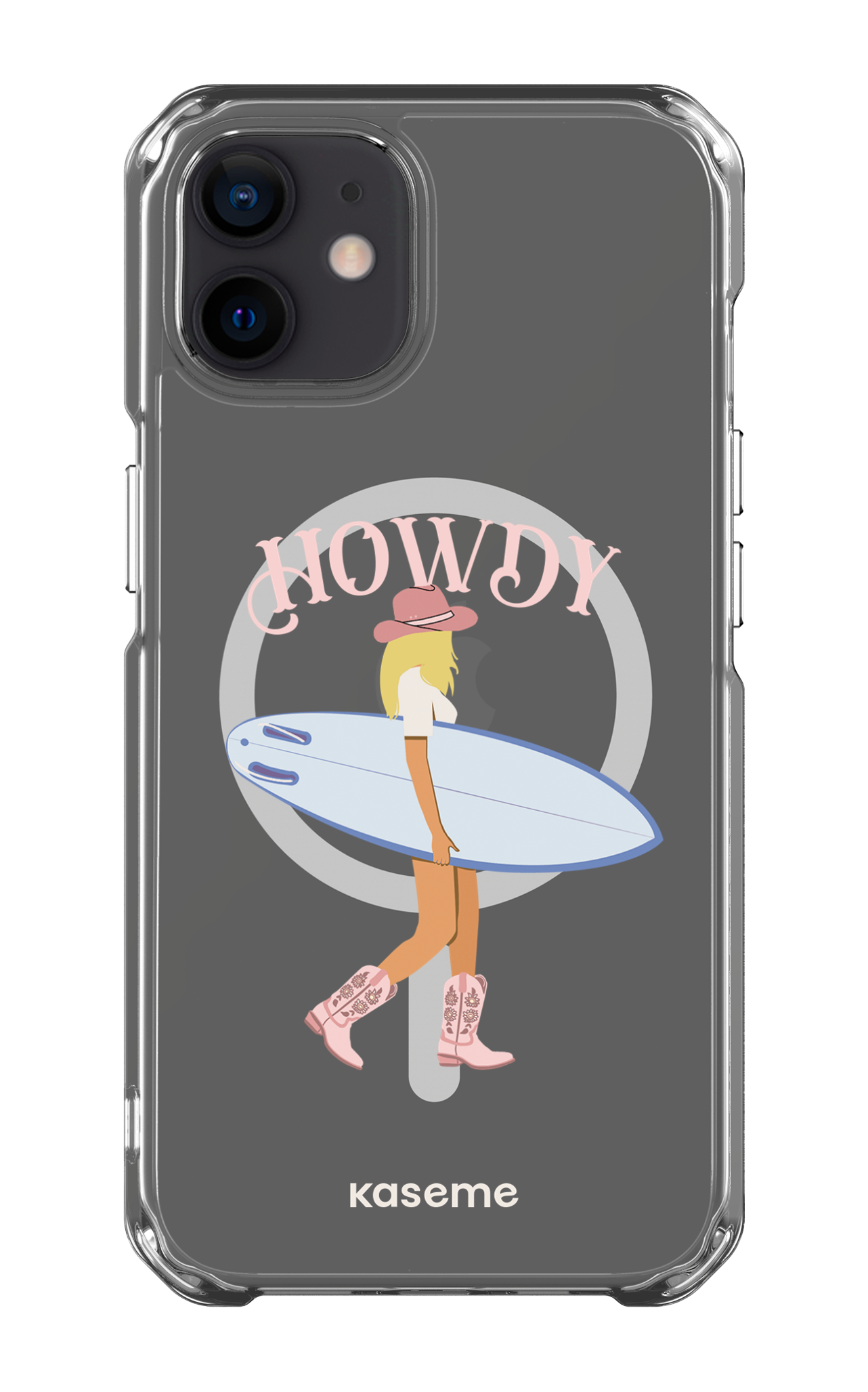 iPhone 12 Clear Case - Magsafe Westsea Pink Clear Case -