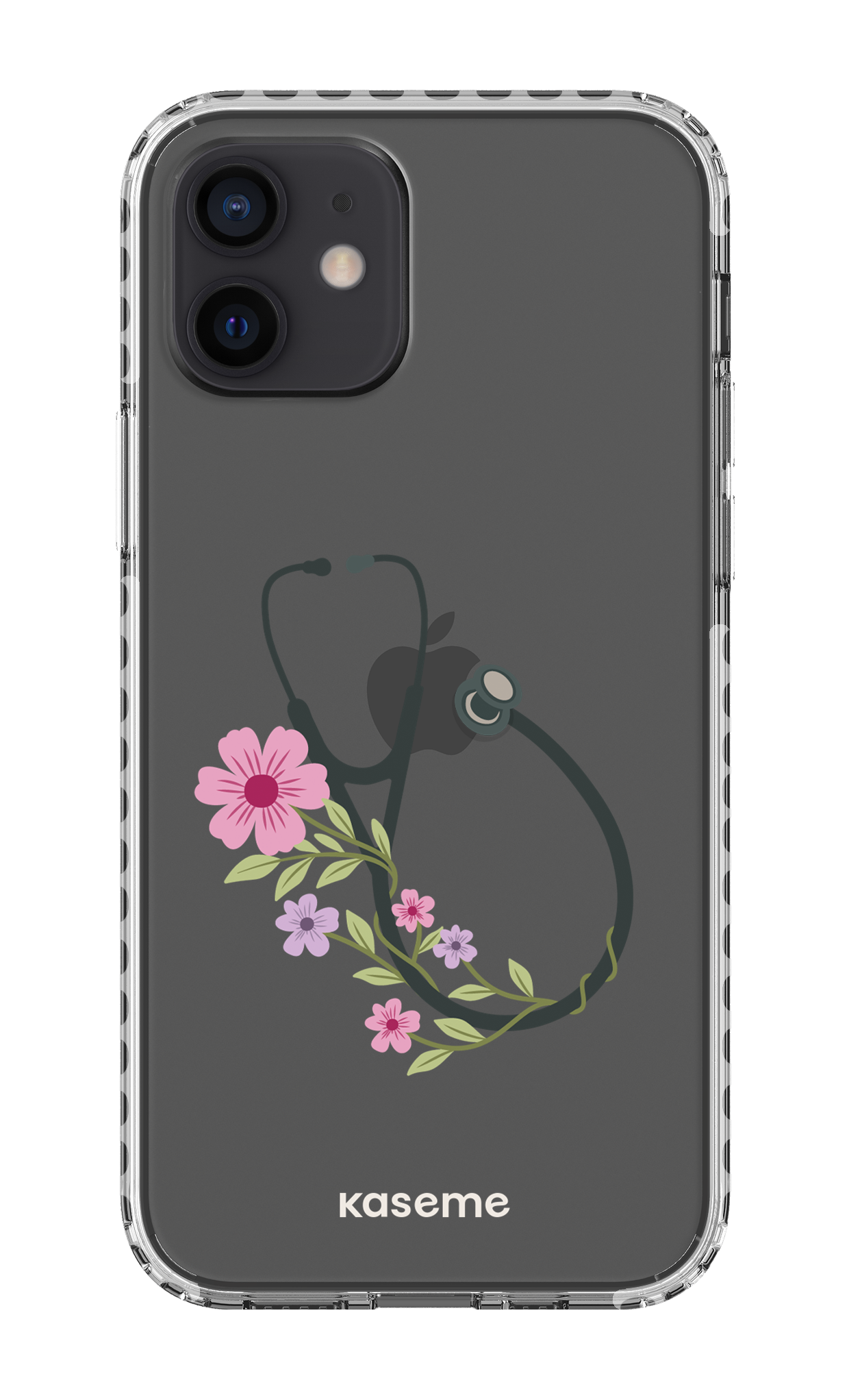 iPhone 12 Clear Case - White Blossom Beat Clear Case -