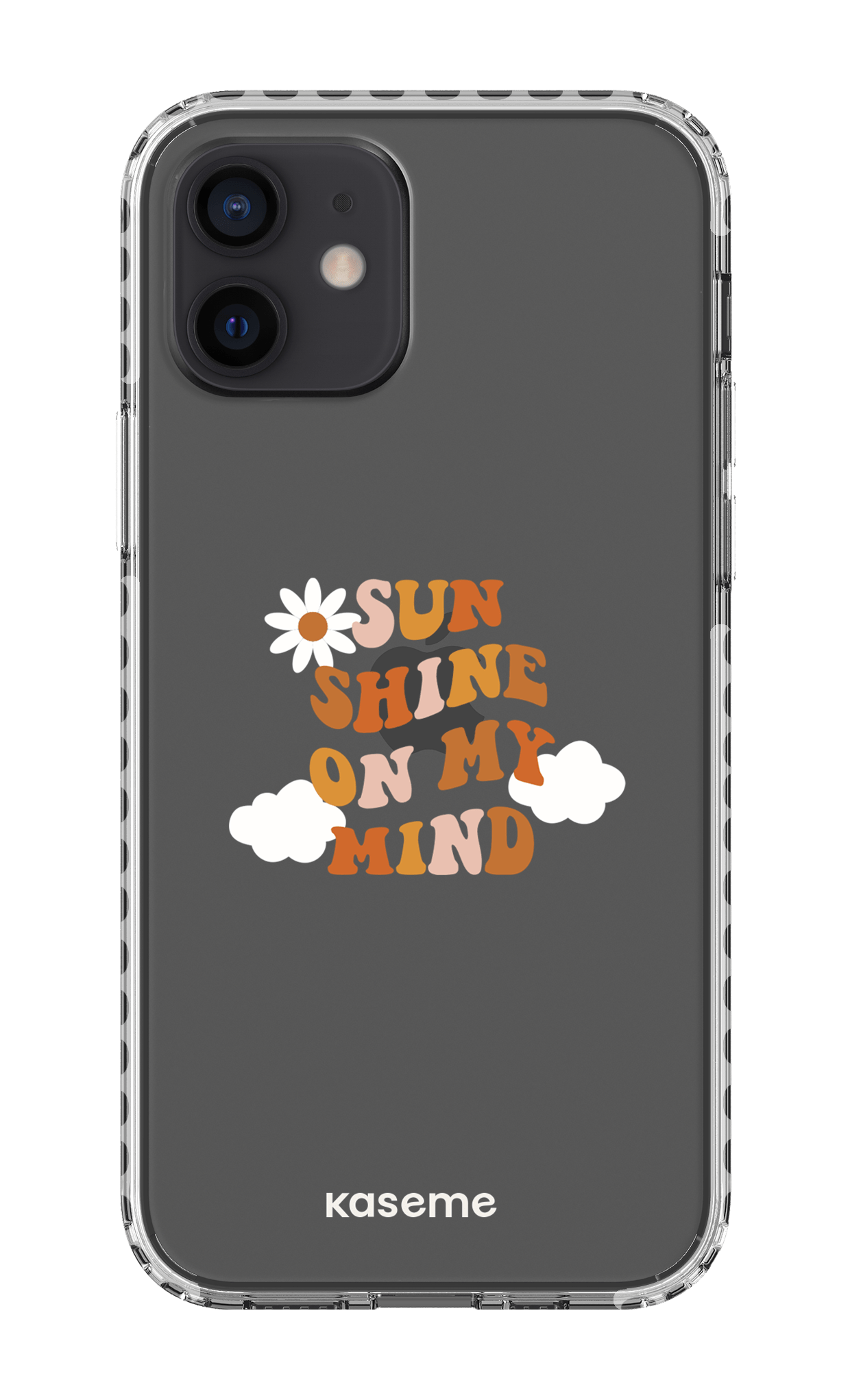 iPhone 12 Clear Case - White Cheerful Clear Case -