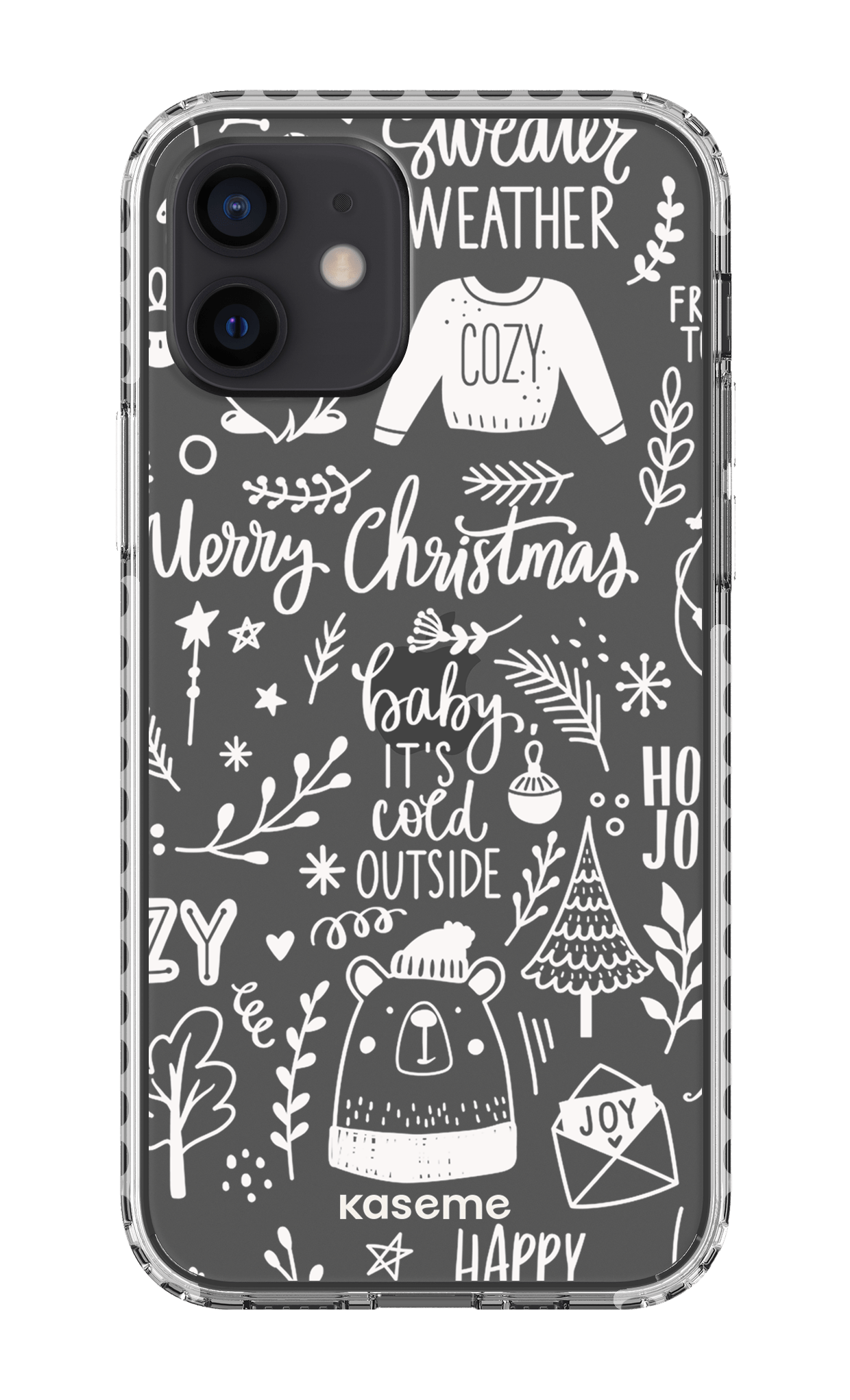 iPhone 12 Clear Case - White Cold Nights Clear Case -