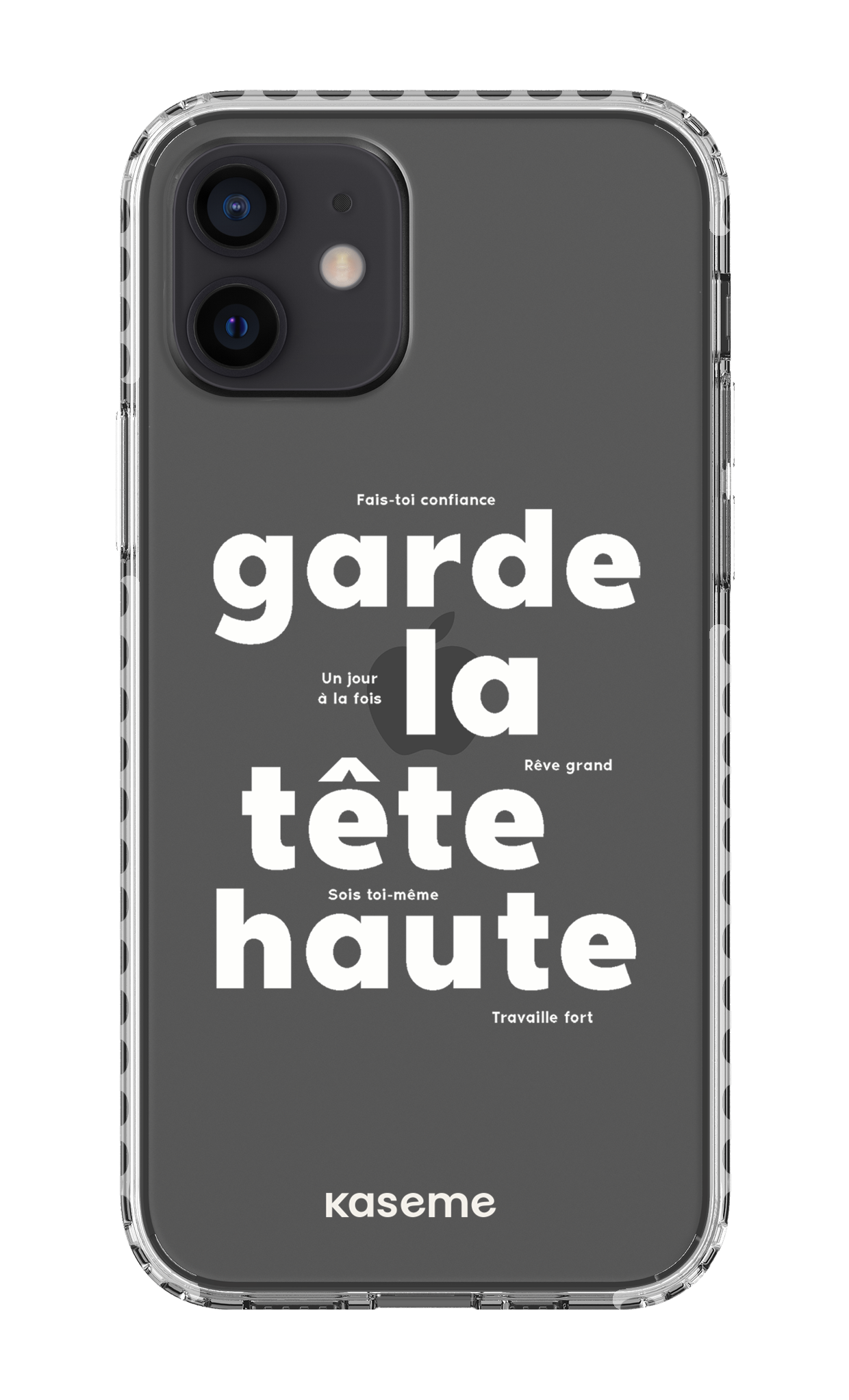 iPhone 12 Clear Case - White État d'esprit Clear Case -